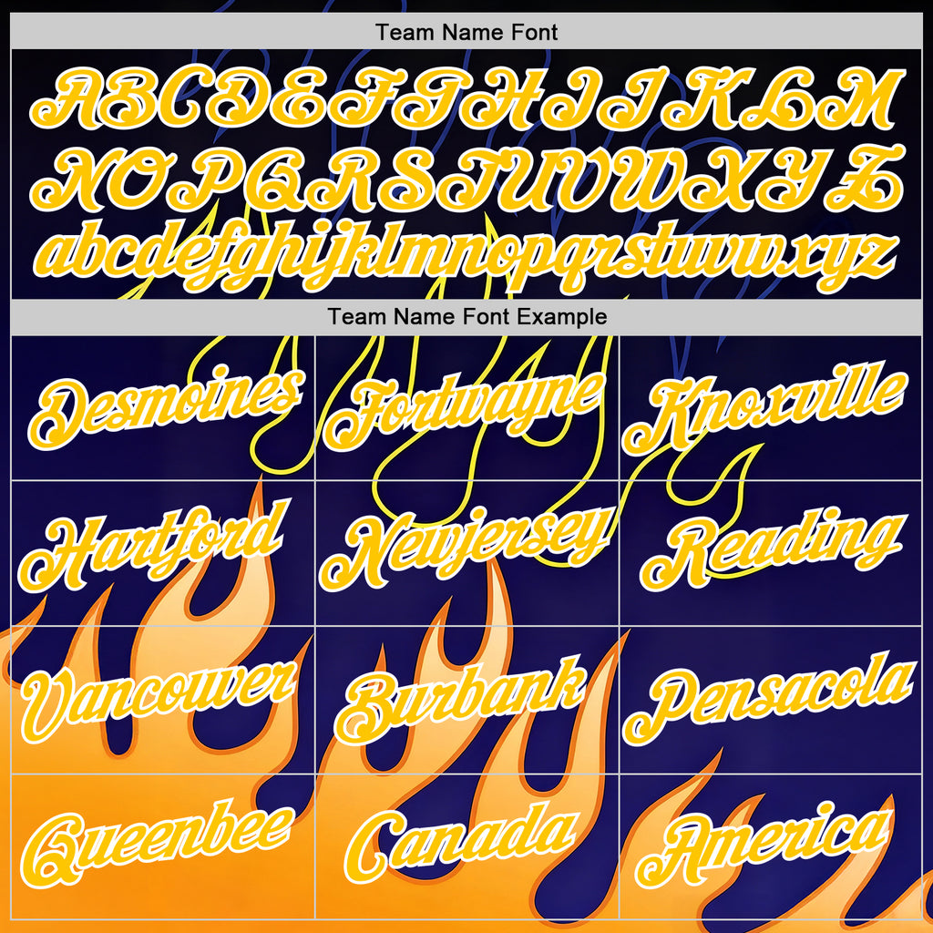 Custom Blue Yellow-White 3D Abstract Flame Sports Pullover Sweatshirt Hoodie