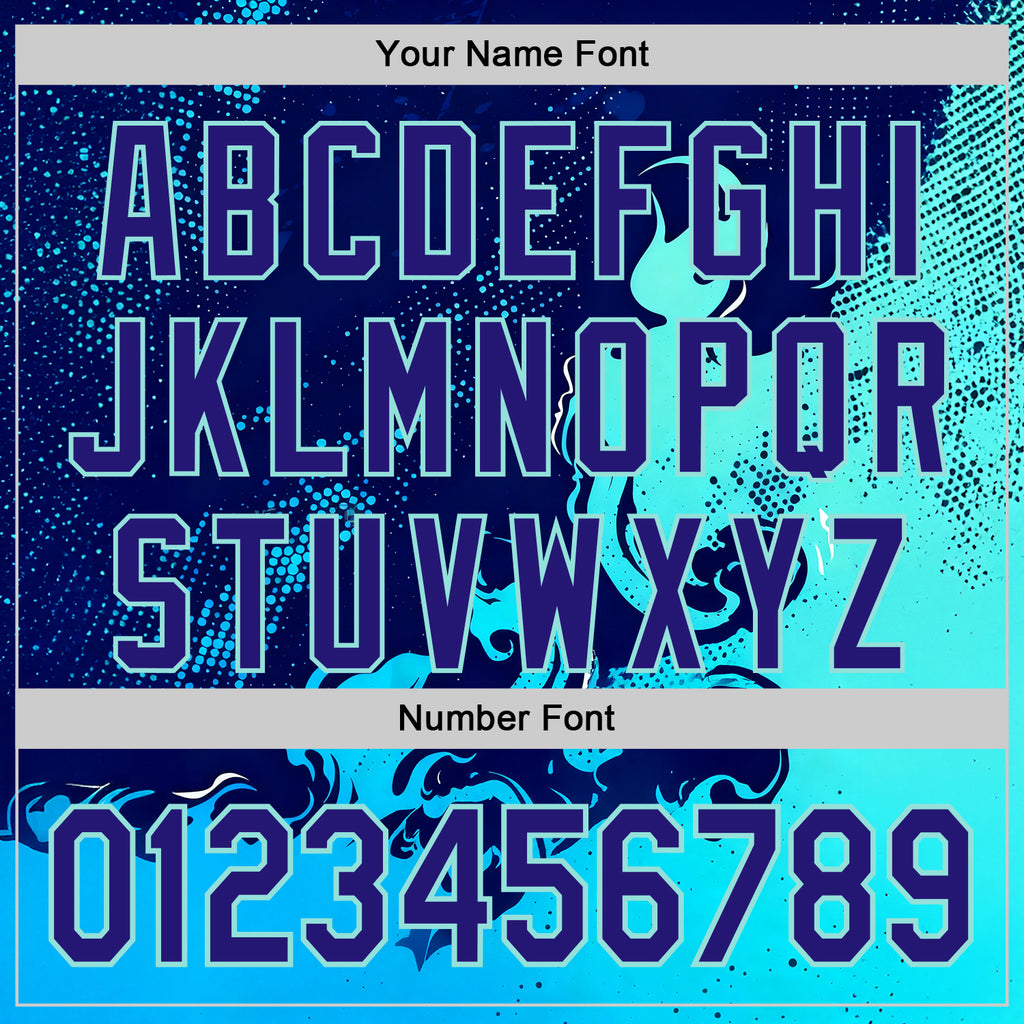 Custom Blue Dark Purple-Ice Blue 3D Abstract Flame Sports Pullover Sweatshirt Hoodie