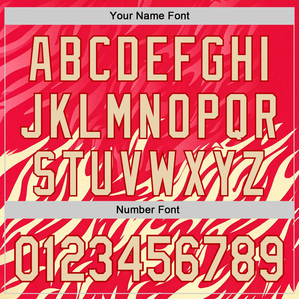 Custom Red City Cream 3D Abstract Flame Sports Pullover Sweatshirt Hoodie