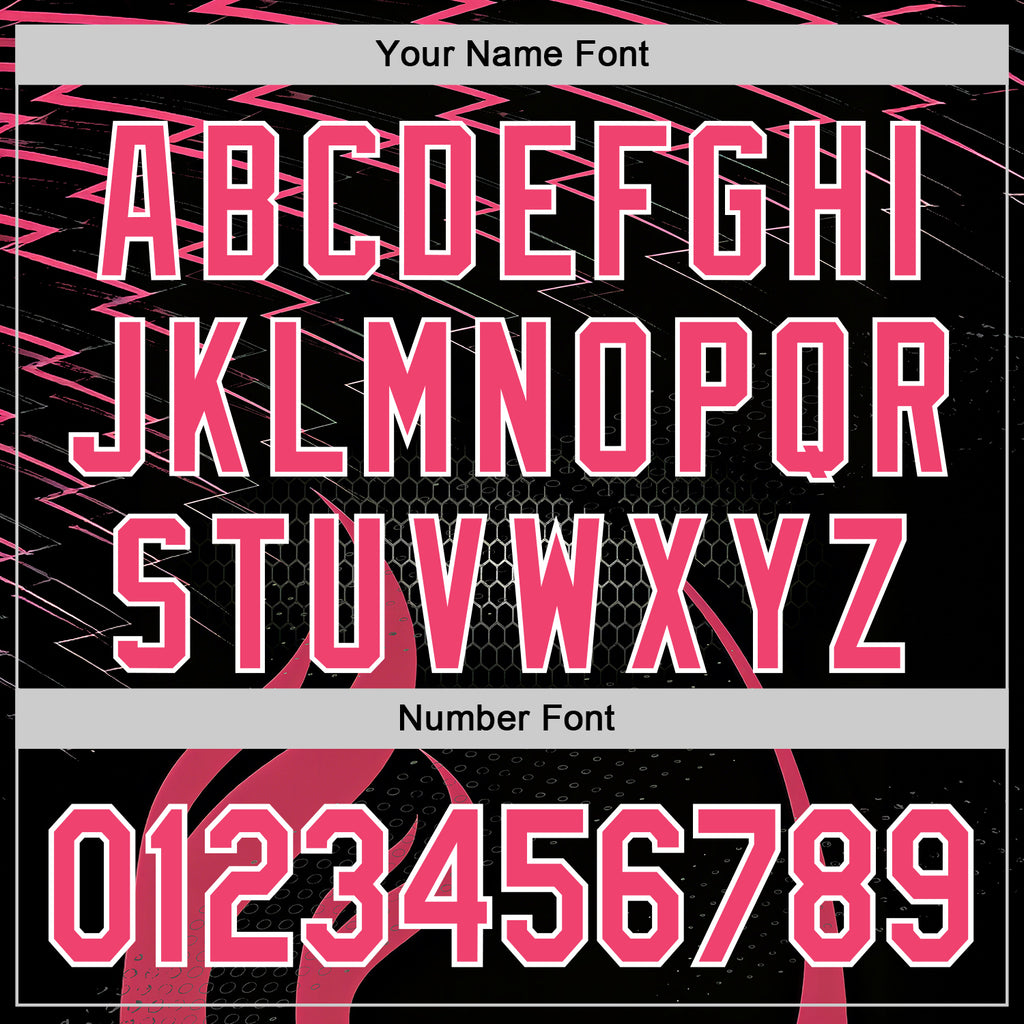 Custom Black Neon Pink-White 3D Abstract Flame Sports Pullover Sweatshirt Hoodie