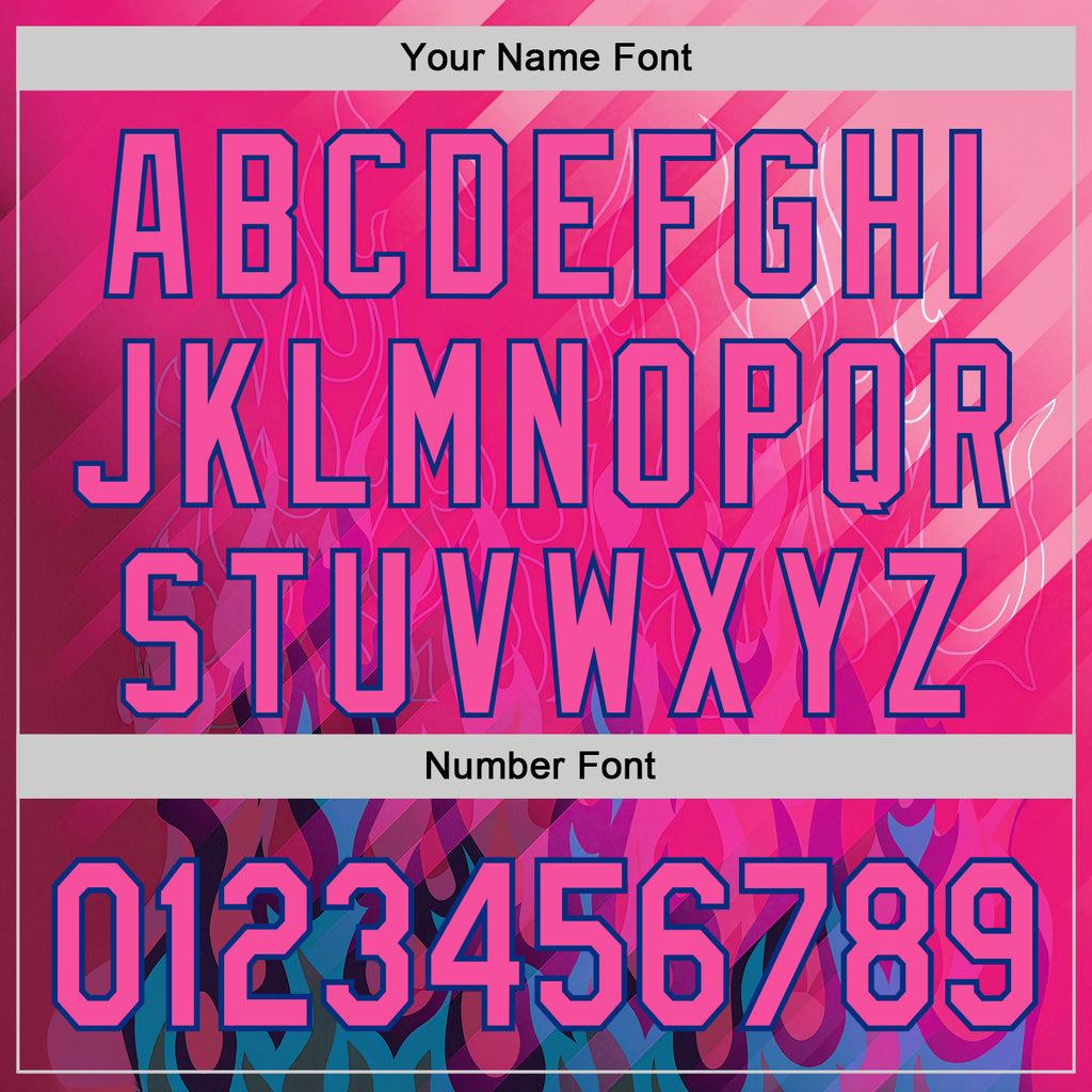 Custom Pink Blue-Royal 3D Abstract Flame Sports Pullover Sweatshirt Hoodie