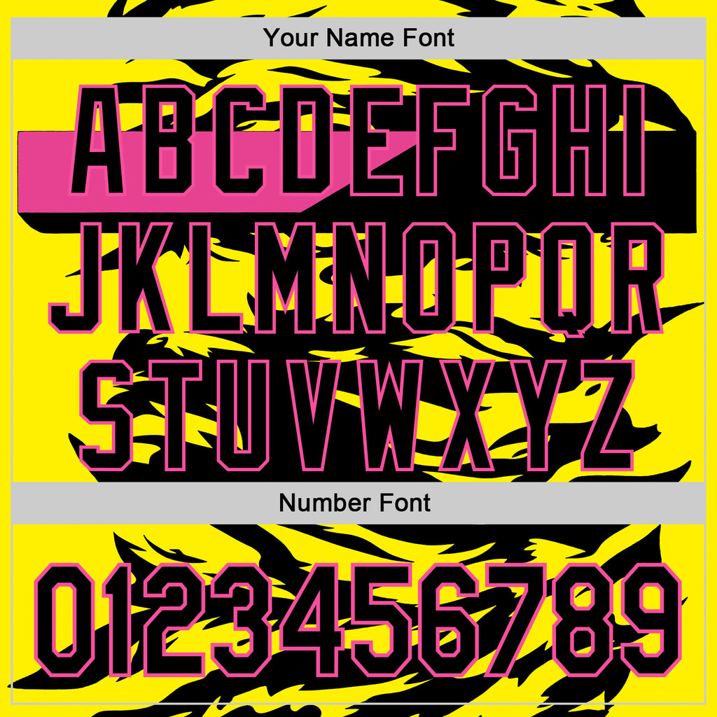 Custom Black Light Yellow-Pink 3D Abstract Flame Sports Pullover Sweatshirt Hoodie