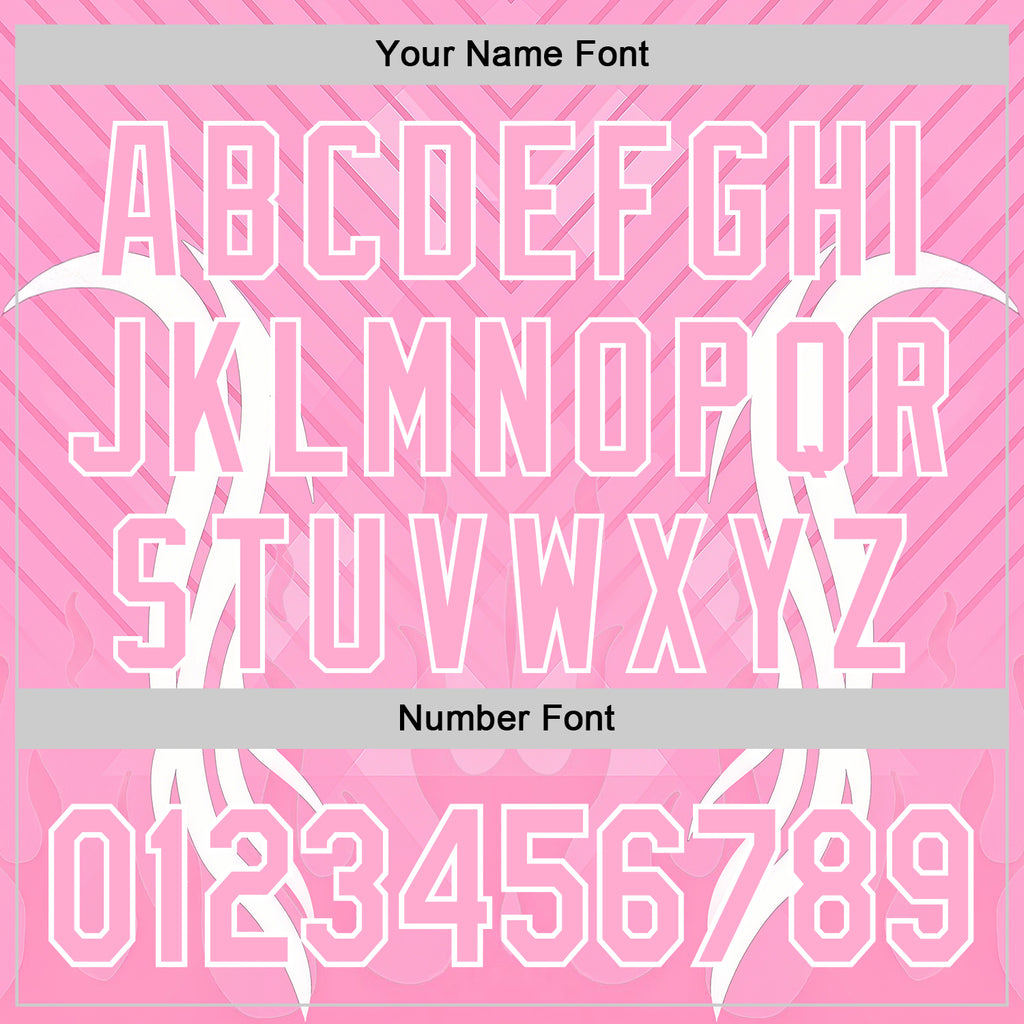 Custom Light Pink White 3D Abstract Flame Sports Pullover Sweatshirt Hoodie