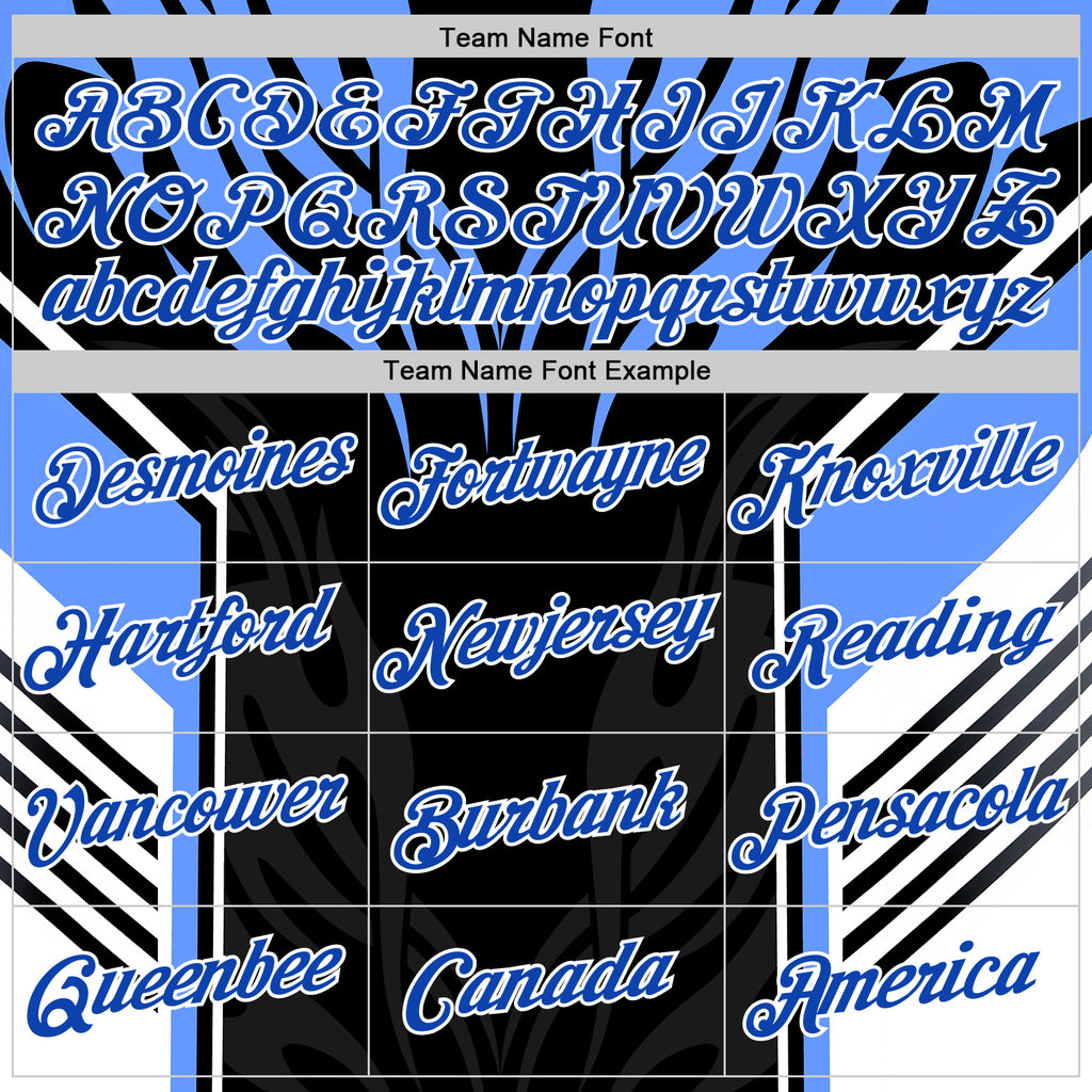 Custom Black Thunder Blue-White 3D Abstract Flame Sports Pullover Sweatshirt Hoodie