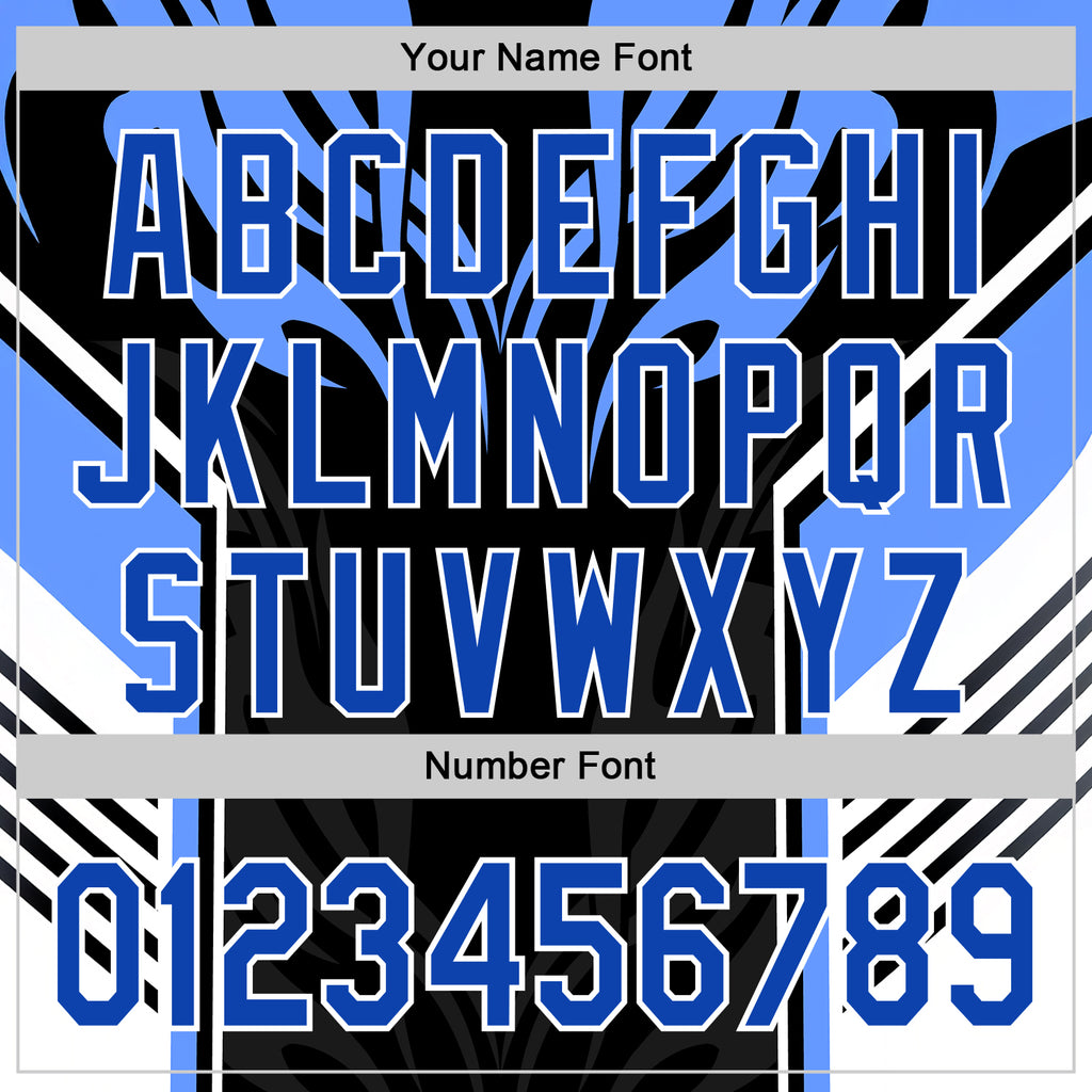 Custom Black Thunder Blue-White 3D Abstract Flame Sports Pullover Sweatshirt Hoodie