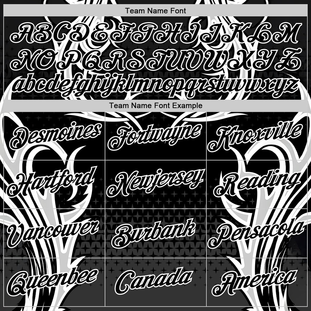 Custom Black White 3D Abstract Flame Sports Pullover Sweatshirt Hoodie