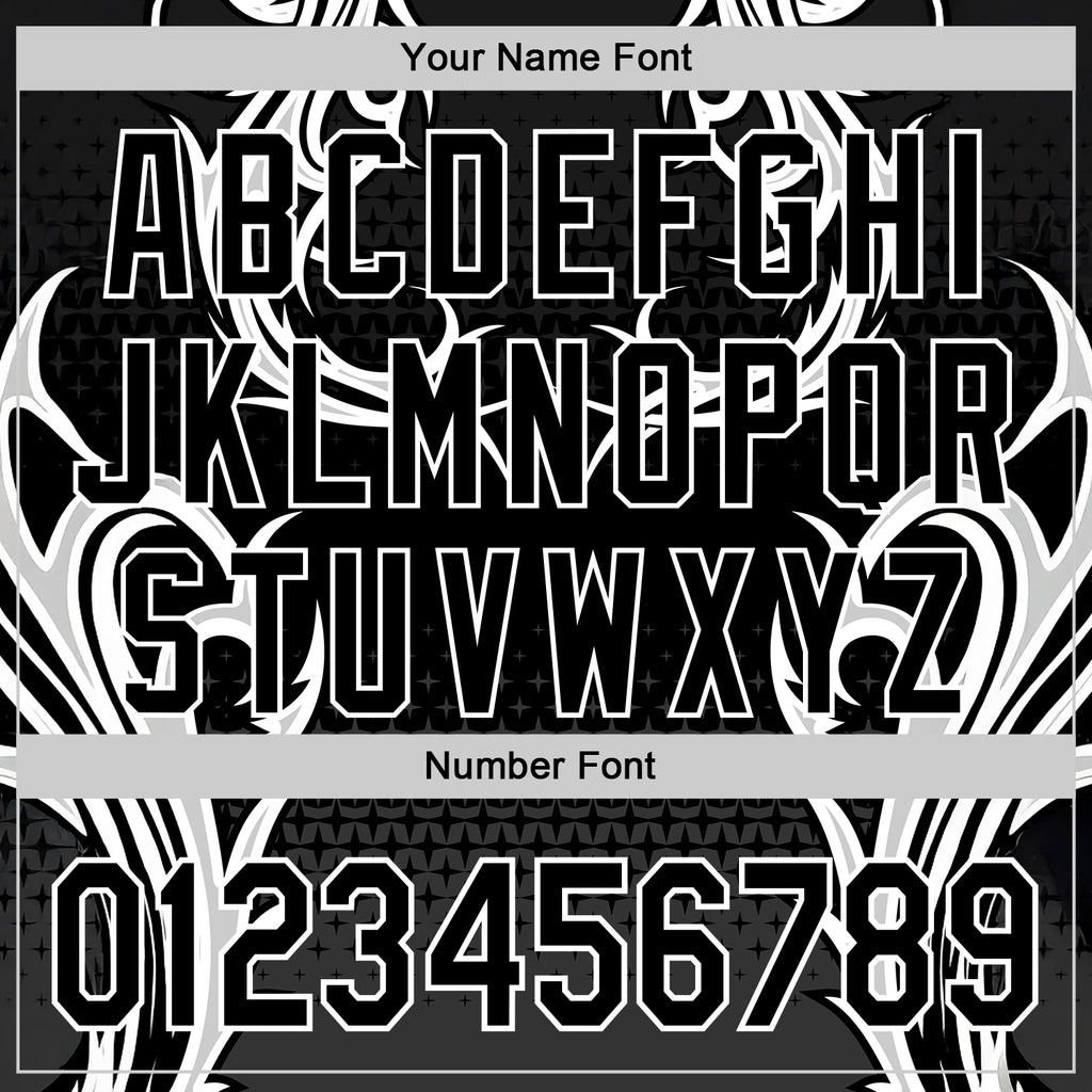 Custom Black White 3D Abstract Flame Sports Pullover Sweatshirt Hoodie