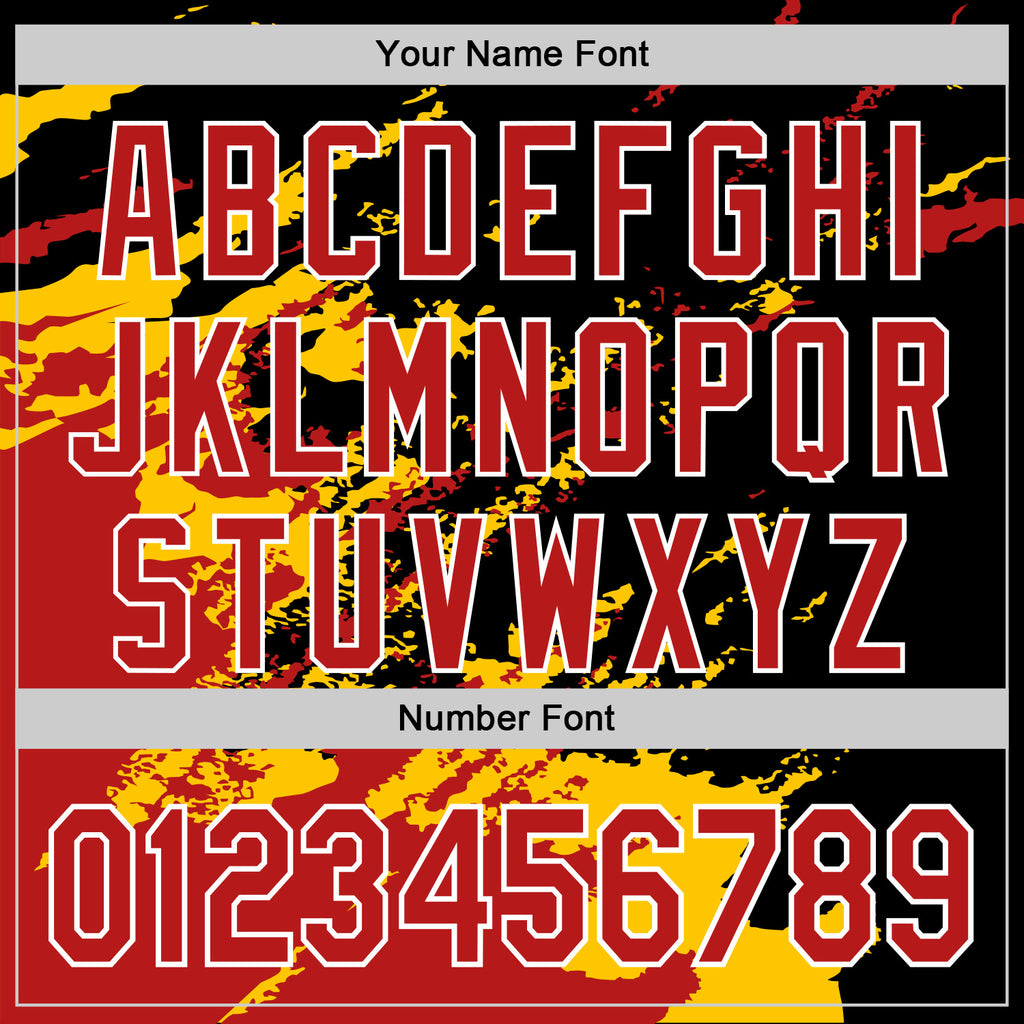 Custom Stitched Black Red Yellow-White 3D Pattern Design Abstract Fragment Art Splash Sports Pullover Sweatshirt Hoodie