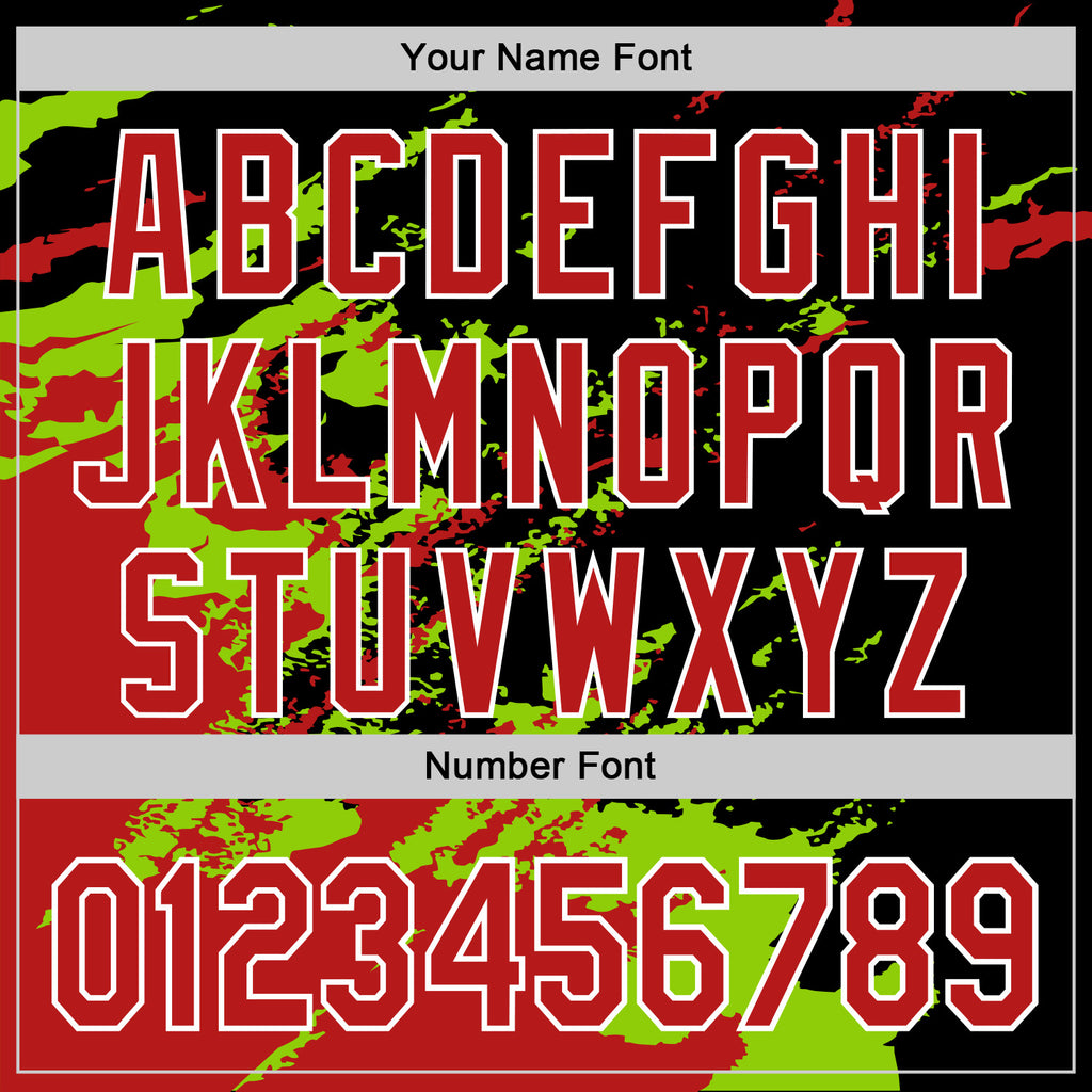 Custom Stitched Black Red Neon Green-White 3D Pattern Design Abstract Fragment Art Splash Sports Pullover Sweatshirt Hoodie