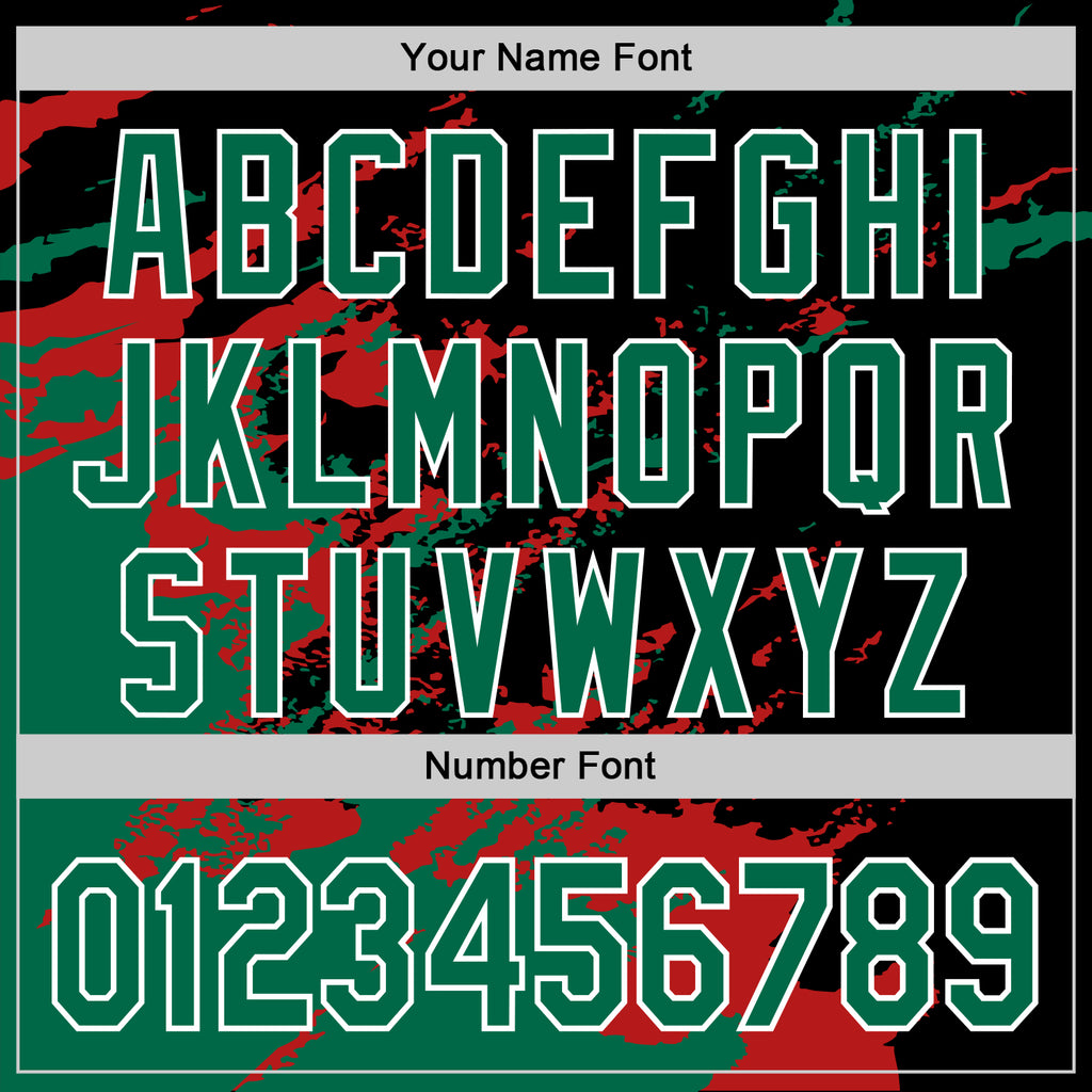 Custom Stitched Black Kelly Green Red-White 3D Pattern Design Abstract Fragment Art Splash Sports Pullover Sweatshirt Hoodie