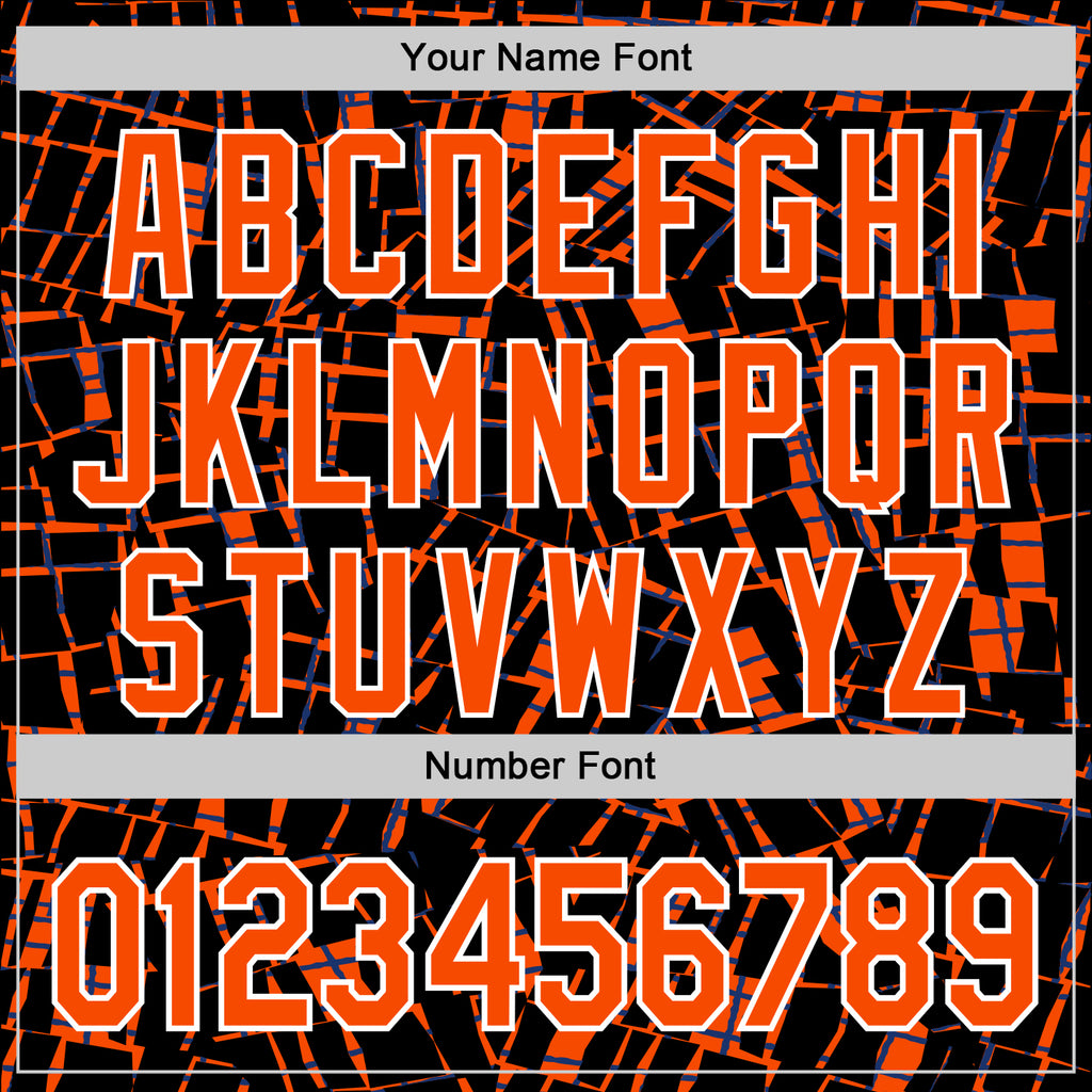 Custom Stitched Black Orange-White 3D Pattern Design Line Sports Pullover Sweatshirt Hoodie