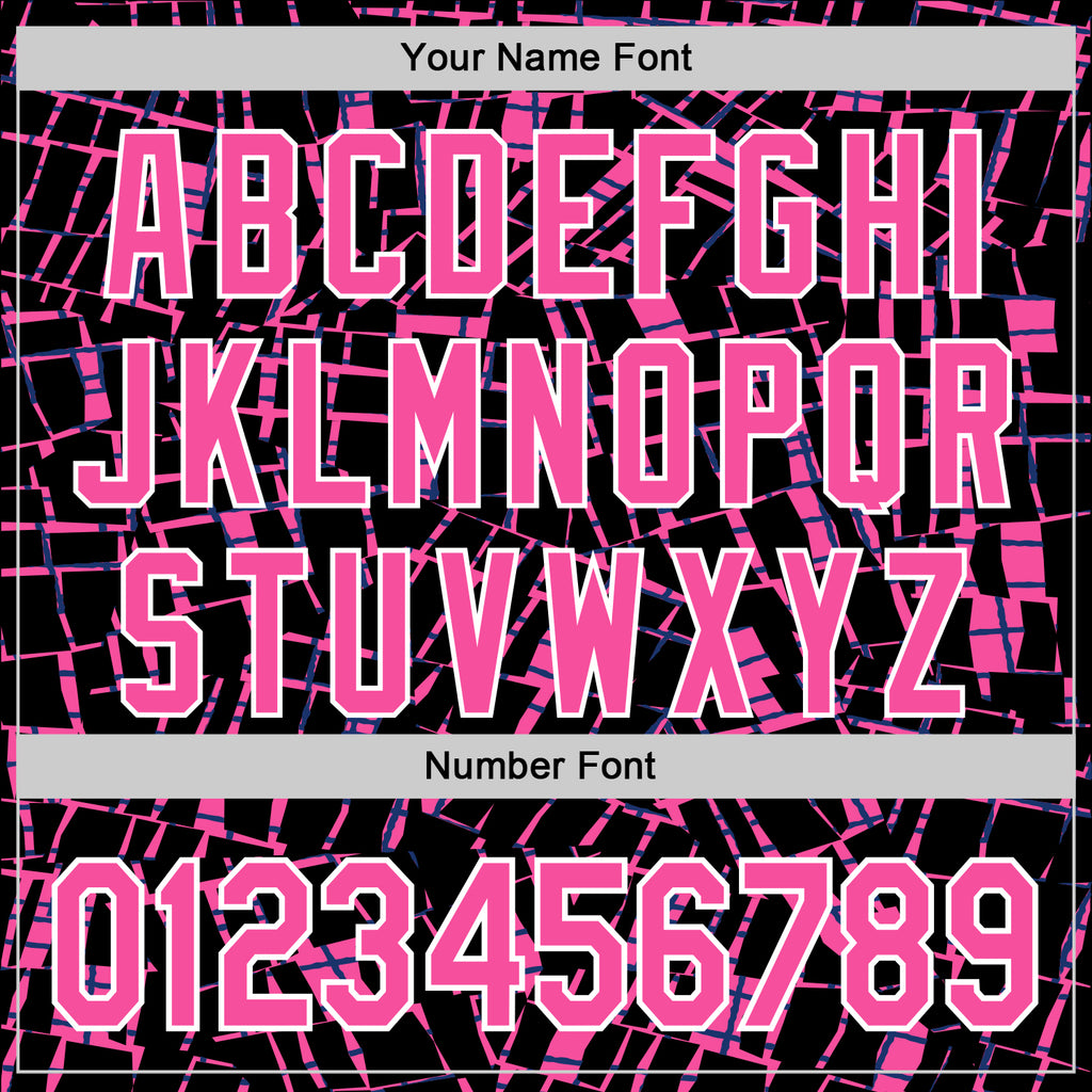 Custom Stitched Black Pink-White 3D Pattern Design Line Sports Pullover Sweatshirt Hoodie