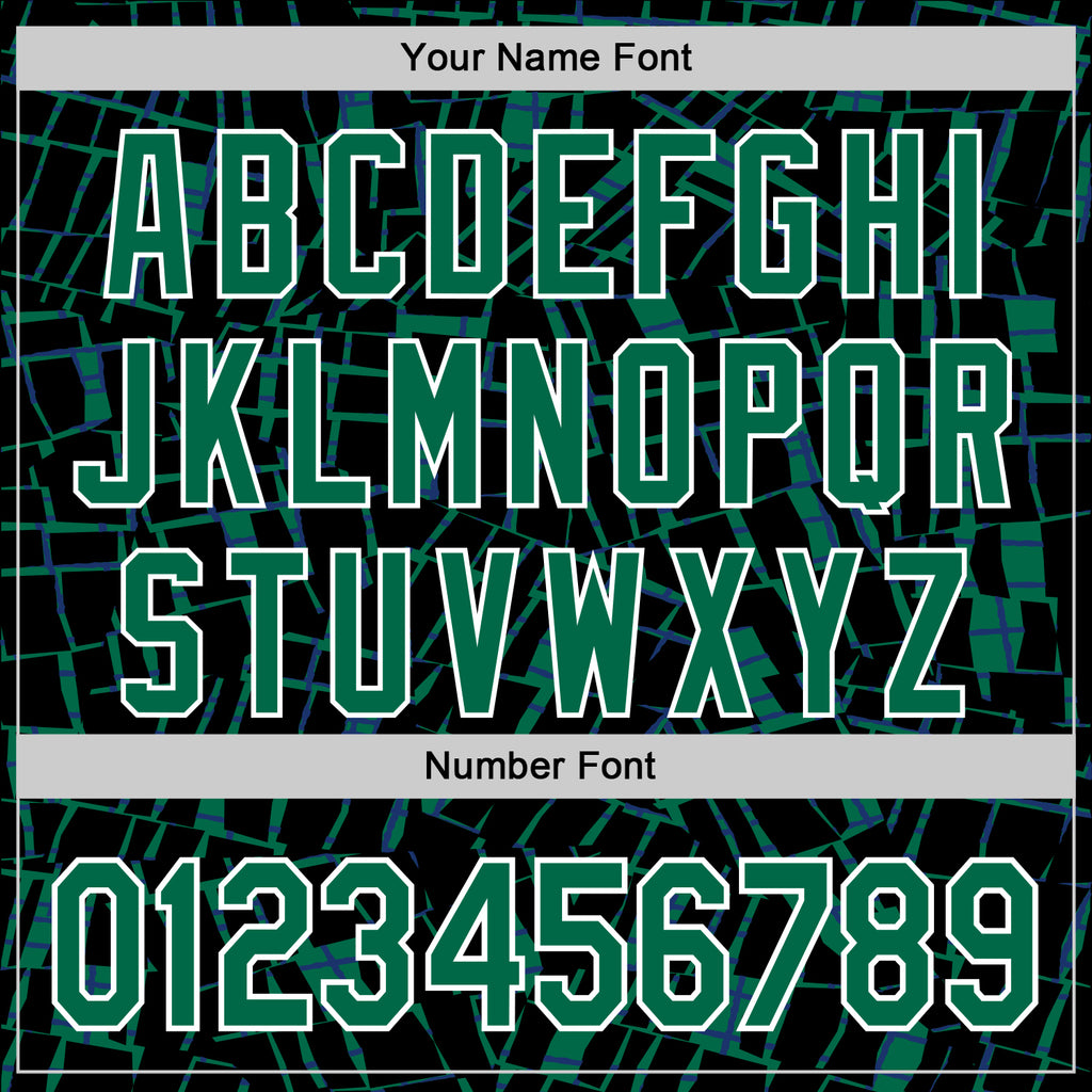 Custom Stitched Black Kelly Green-White 3D Pattern Design Line Sports Pullover Sweatshirt Hoodie