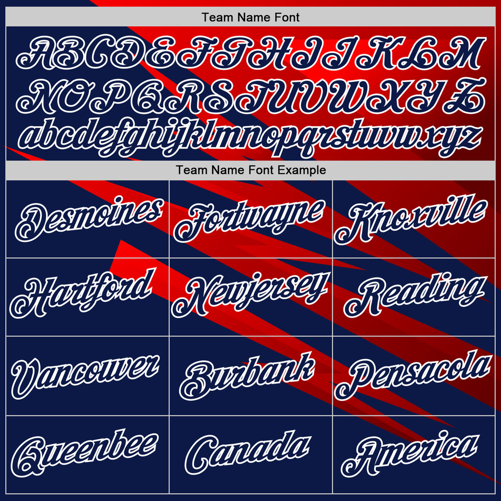 Custom Stitched Navy Red-White 3D Pattern Design Line Sports Pullover Sweatshirt Hoodie