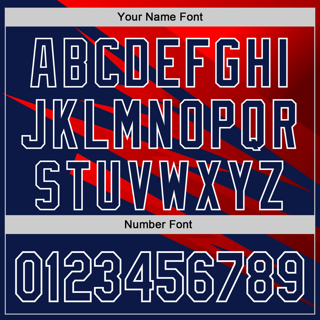 Custom Stitched Navy Red-White 3D Pattern Design Line Sports Pullover Sweatshirt Hoodie