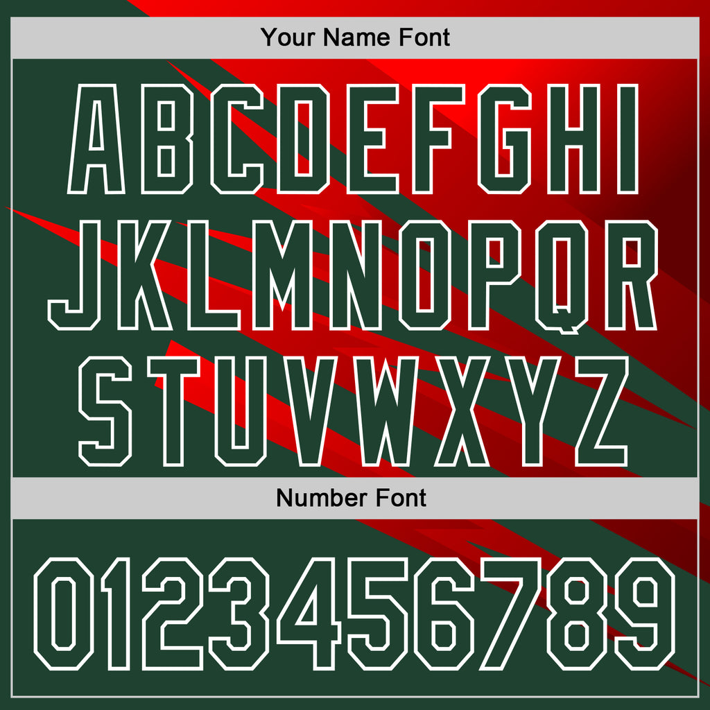 Custom Stitched Green Red-White 3D Pattern Design Line Sports Pullover Sweatshirt Hoodie