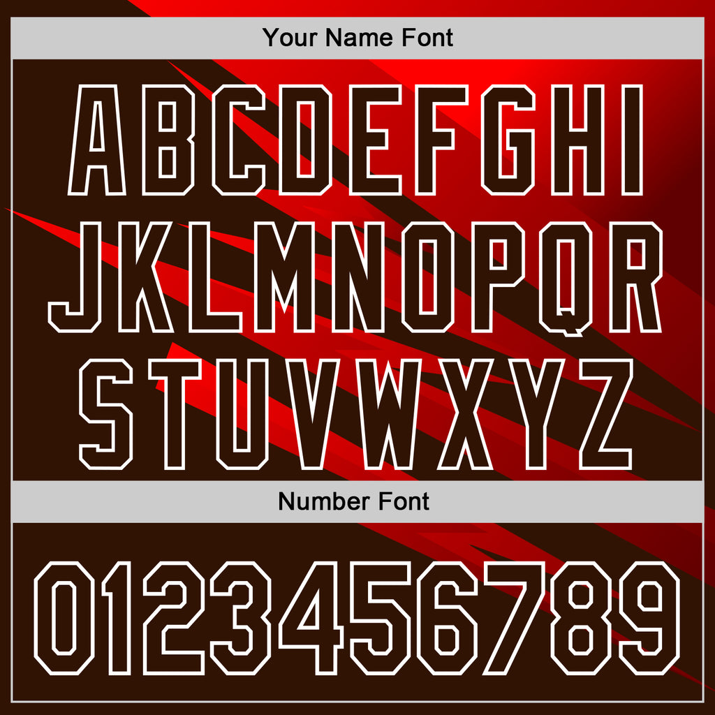 Custom Stitched Brown Red-White 3D Pattern Design Line Sports Pullover Sweatshirt Hoodie