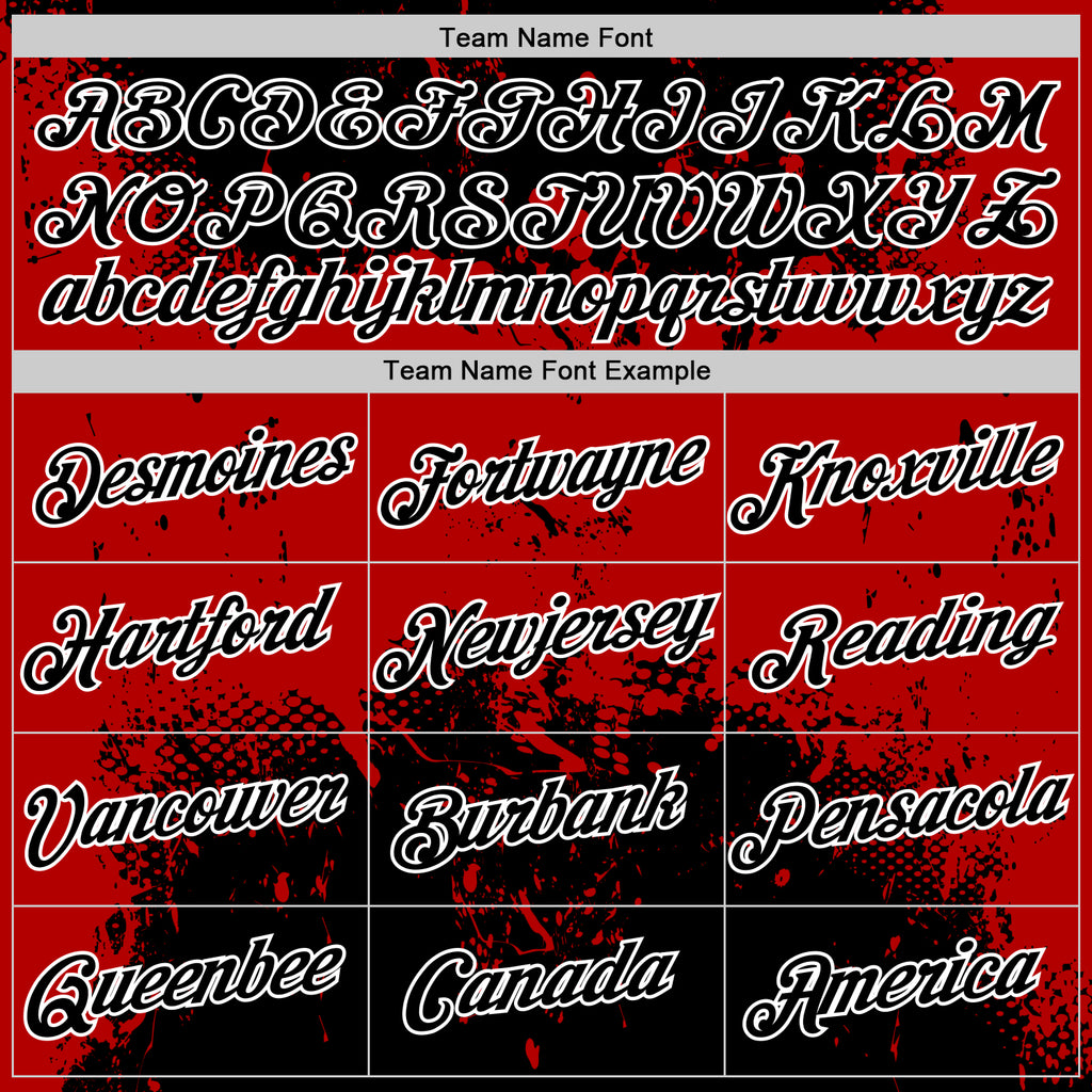 Custom Stitched Black Red-White 3D Pattern Design Abstract Splatter Grunge Art Sports Pullover Sweatshirt Hoodie