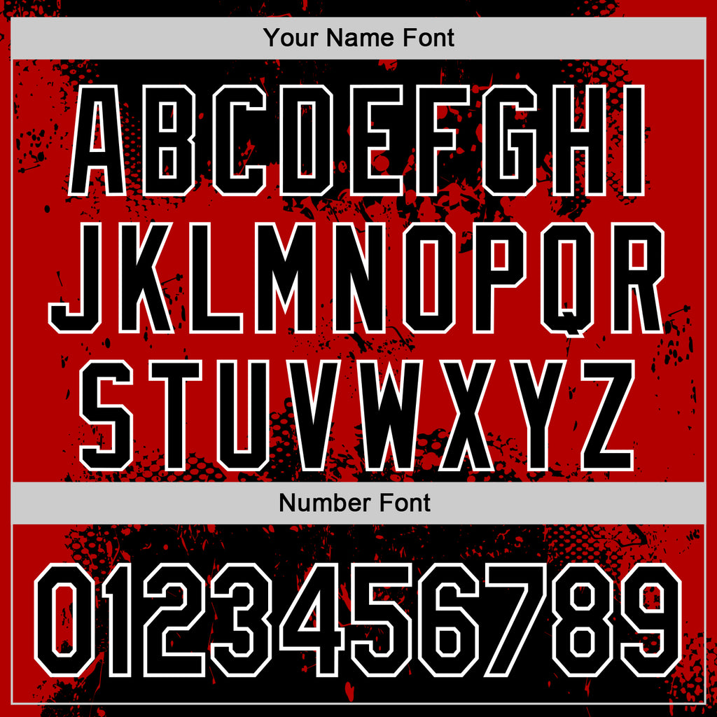 Custom Stitched Black Red-White 3D Pattern Design Abstract Splatter Grunge Art Sports Pullover Sweatshirt Hoodie