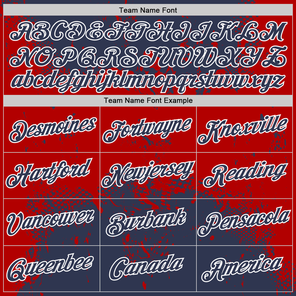 Custom Stitched Navy Red-White 3D Pattern Design Abstract Splatter Grunge Art Sports Pullover Sweatshirt Hoodie