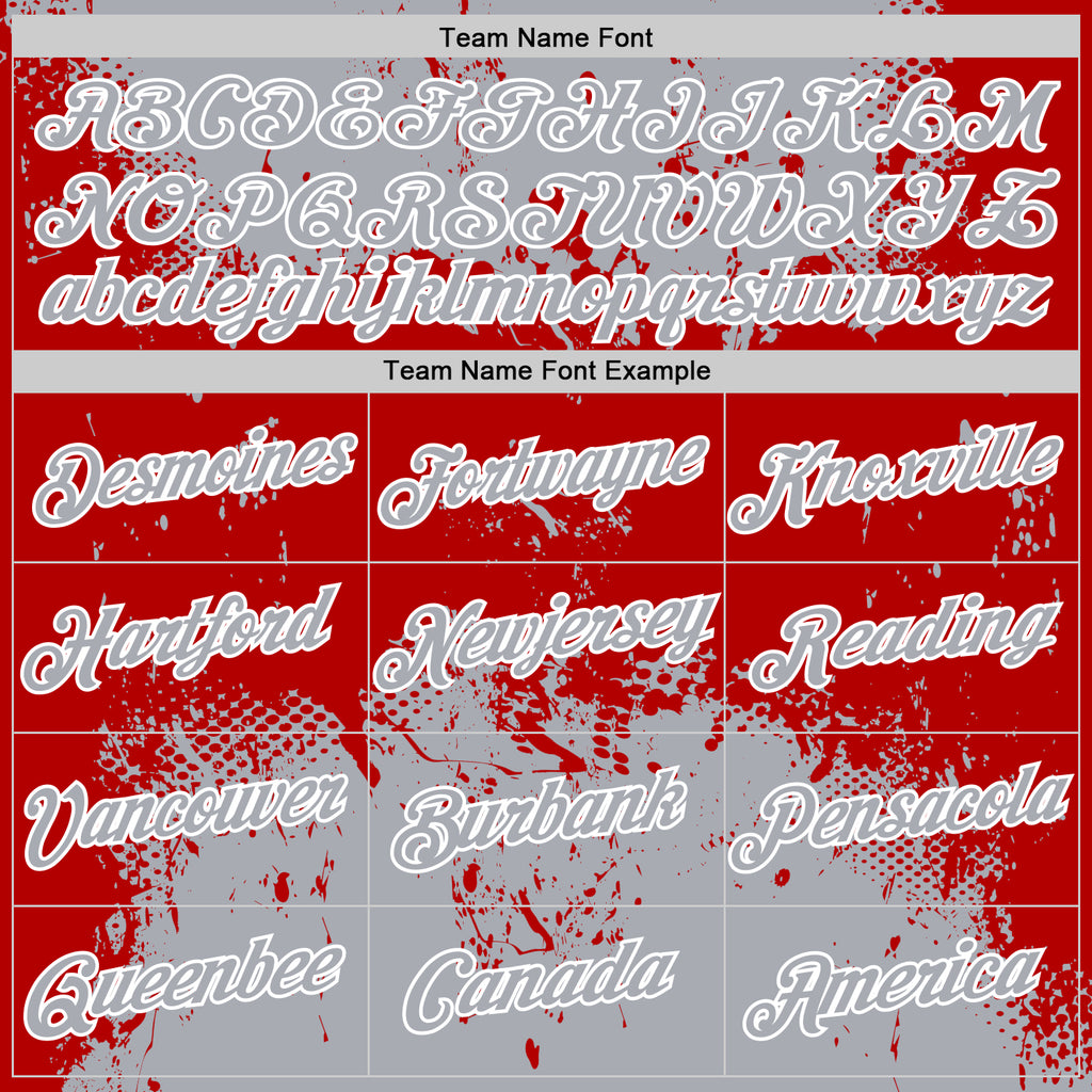 Custom Stitched Gray Red-White 3D Pattern Design Abstract Splatter Grunge Art Sports Pullover Sweatshirt Hoodie