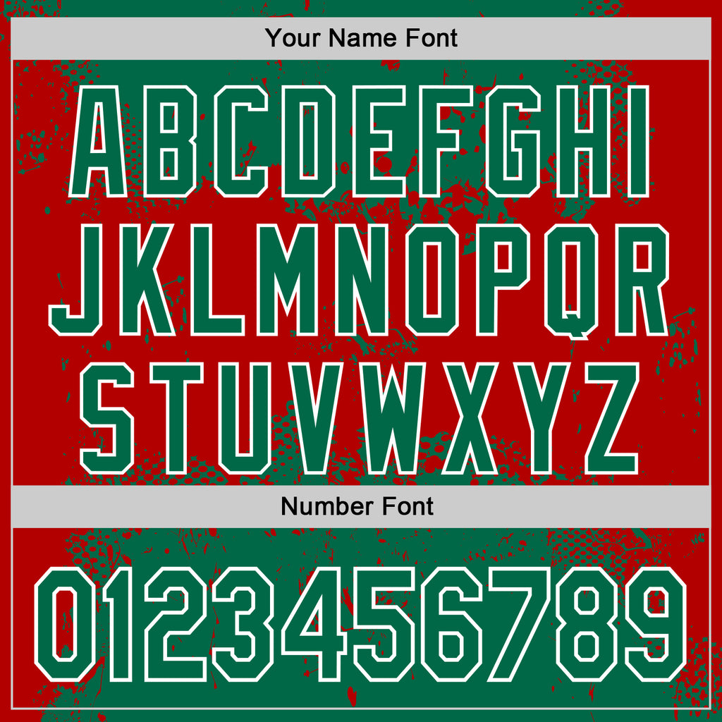 Custom Stitched Kelly Green Red-White 3D Pattern Design Abstract Splatter Grunge Art Sports Pullover Sweatshirt Hoodie