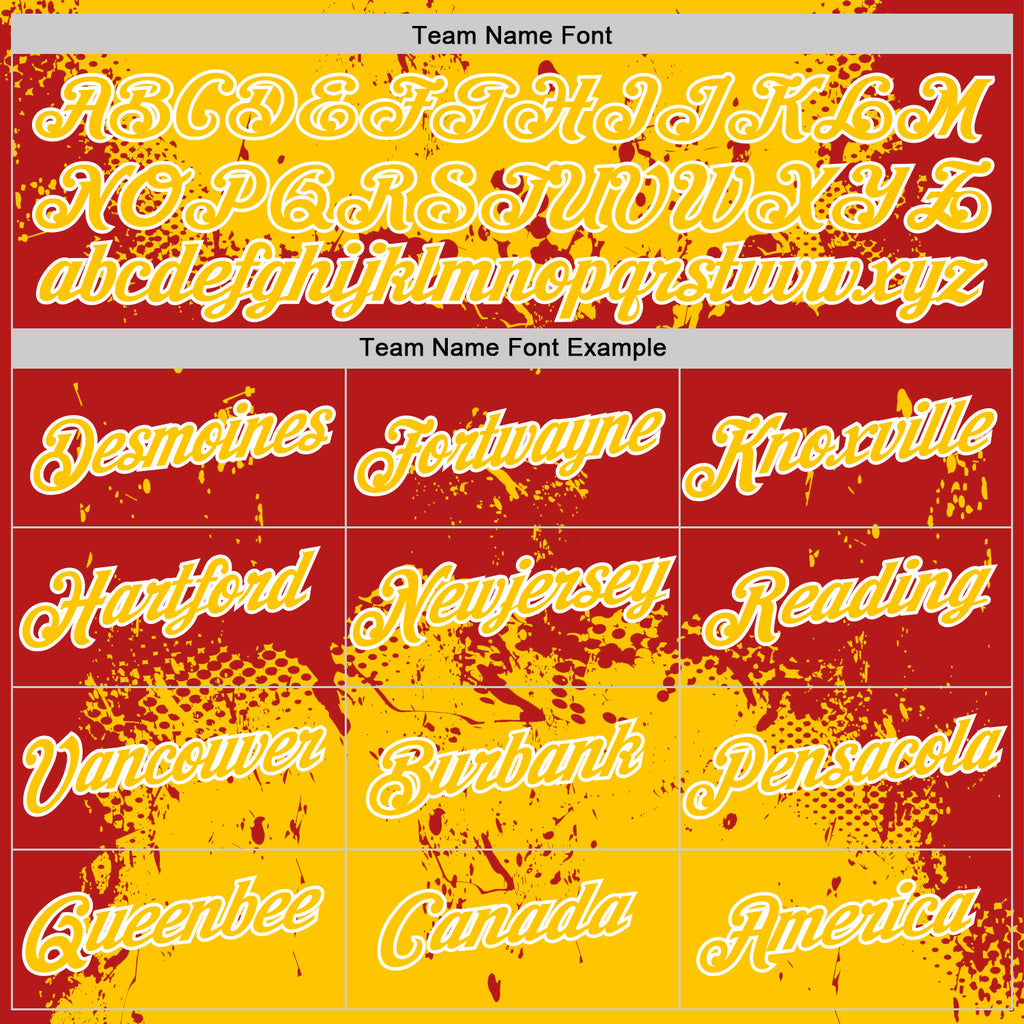 Custom Stitched Yellow Red-White 3D Pattern Design Abstract Splatter Grunge Art Sports Pullover Sweatshirt Hoodie