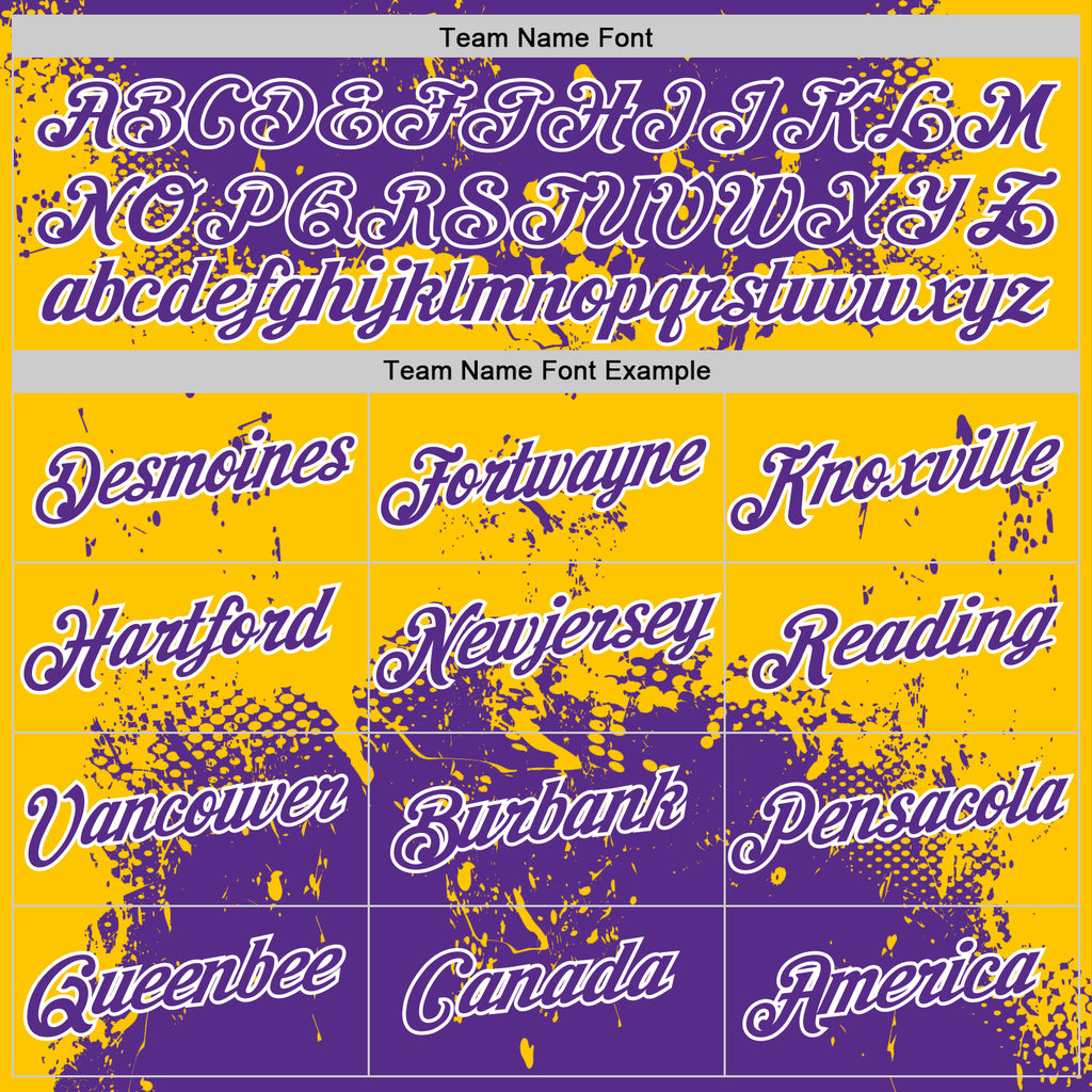 Custom Stitched Purple Yellow-White 3D Pattern Design Abstract Splatter Grunge Art Sports Pullover Sweatshirt Hoodie