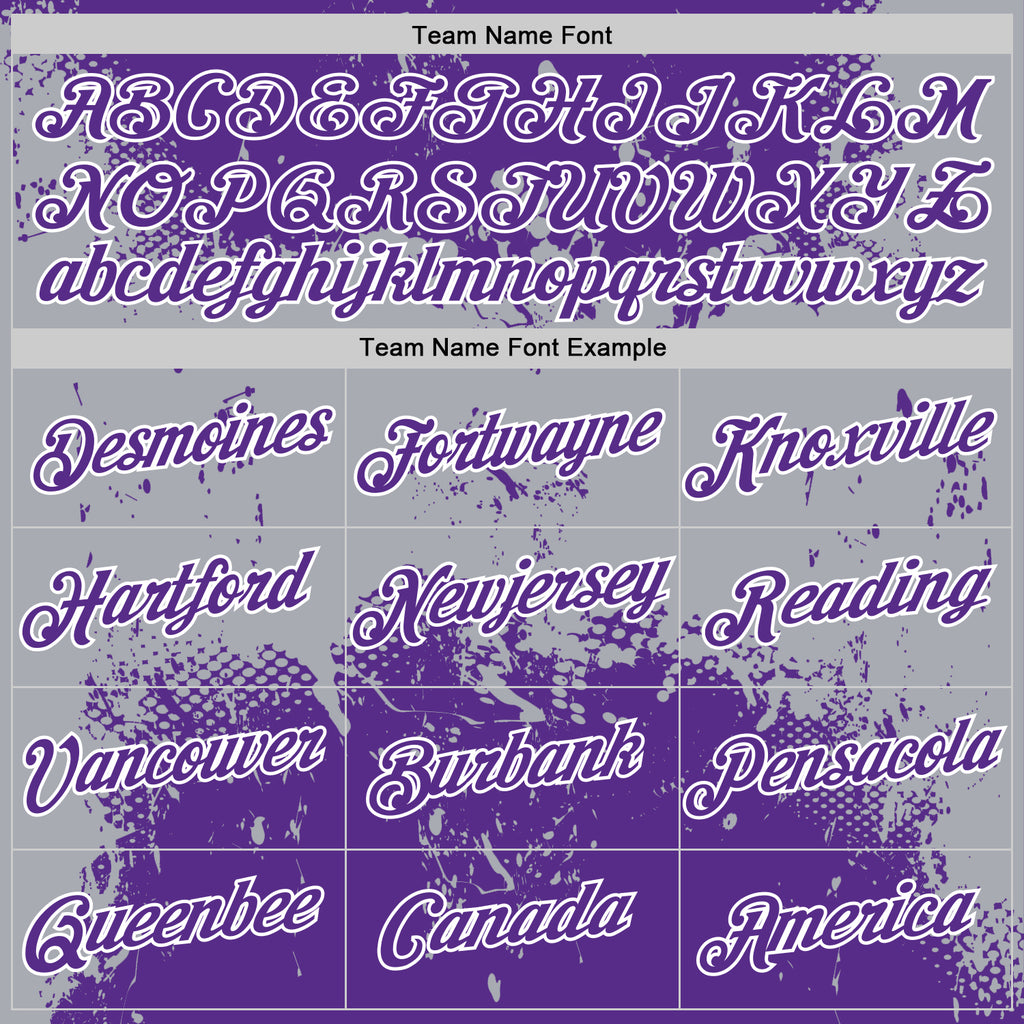 Custom Stitched Purple Gray-White 3D Pattern Design Abstract Splatter Grunge Art Sports Pullover Sweatshirt Hoodie