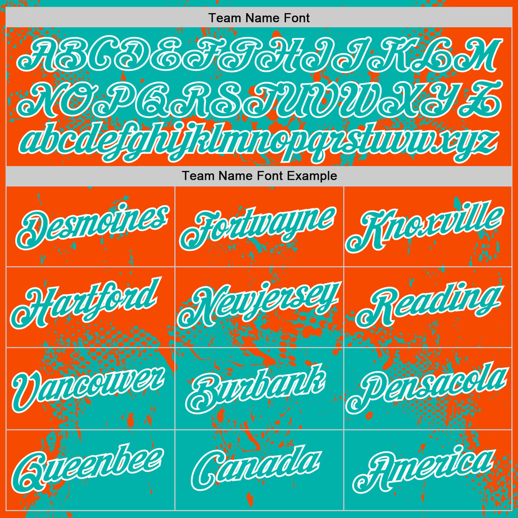 Custom Stitched Aqua Orange-White 3D Pattern Design Abstract Splatter Grunge Art Sports Pullover Sweatshirt Hoodie