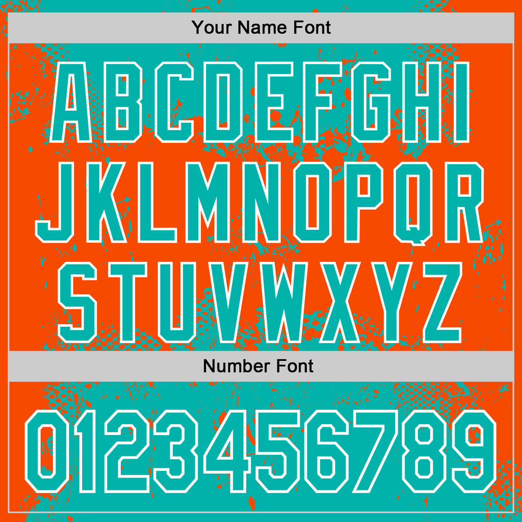 Custom Stitched Aqua Orange-White 3D Pattern Design Abstract Splatter Grunge Art Sports Pullover Sweatshirt Hoodie