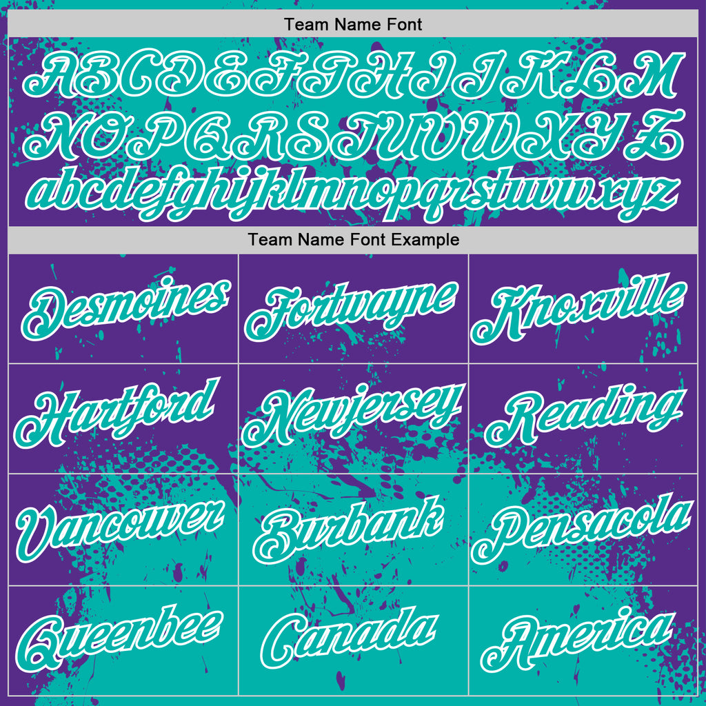 Custom Stitched Aqua Purple-White 3D Pattern Design Abstract Splatter Grunge Art Sports Pullover Sweatshirt Hoodie