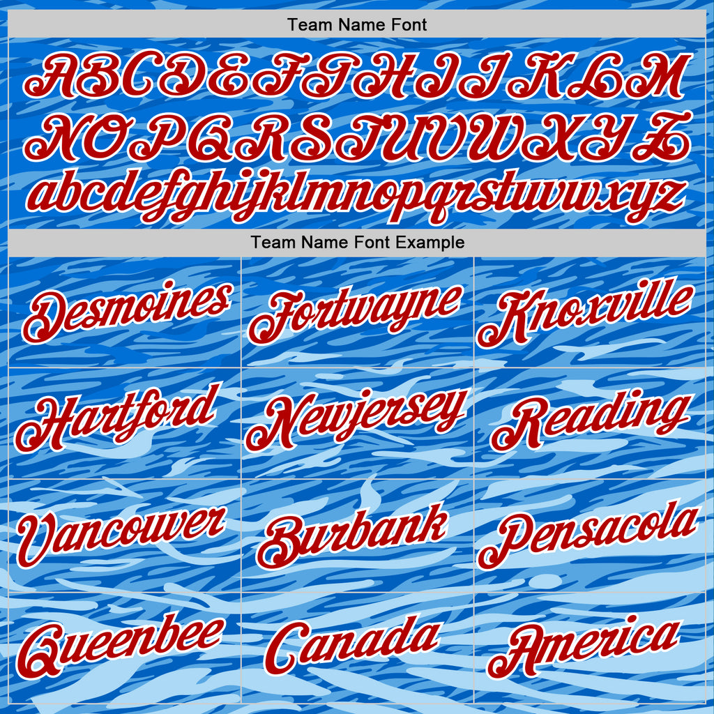 Custom Stitched Royal Red-White 3D Pattern Design Wave Sports Pullover Sweatshirt Hoodie