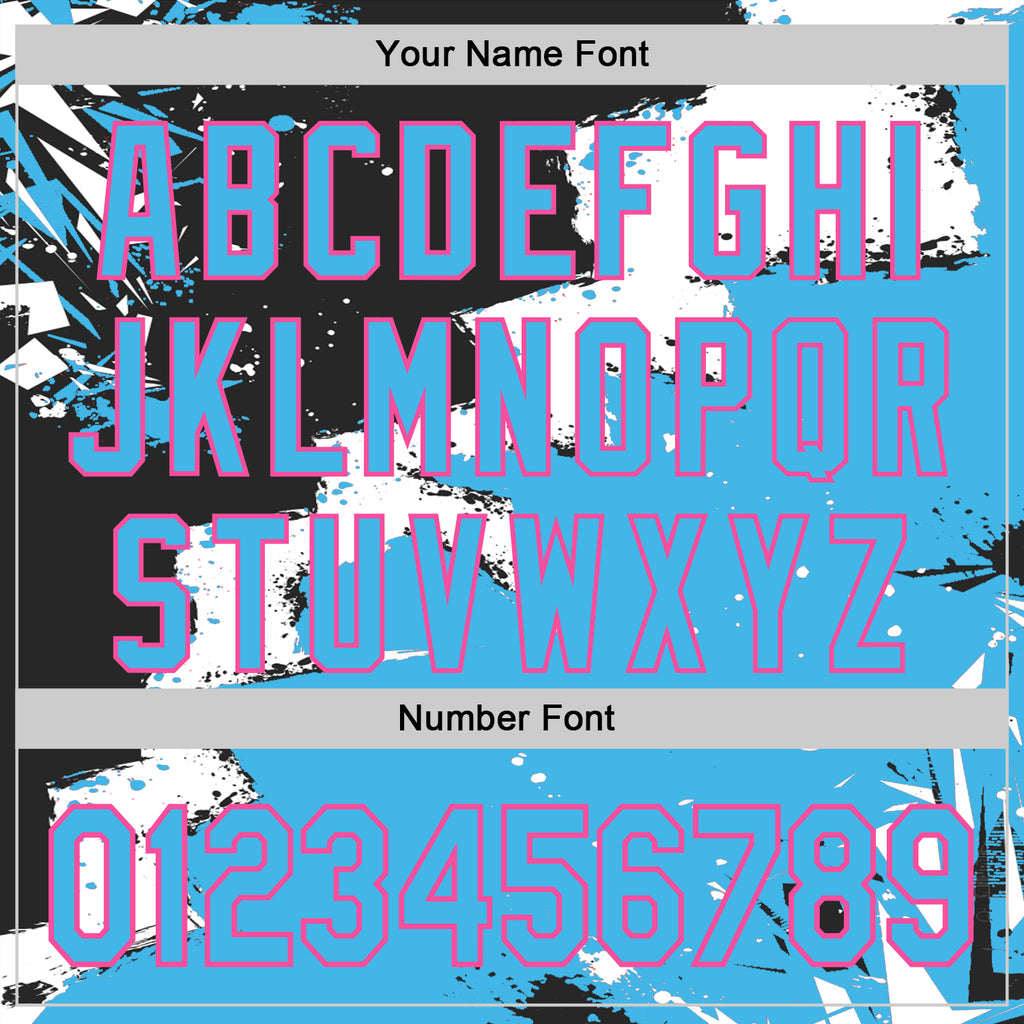 Custom Stitched Black Sky Blue Pink-White 3D Pattern Design Splash Torn Paper Style Sports Pullover Sweatshirt Hoodie