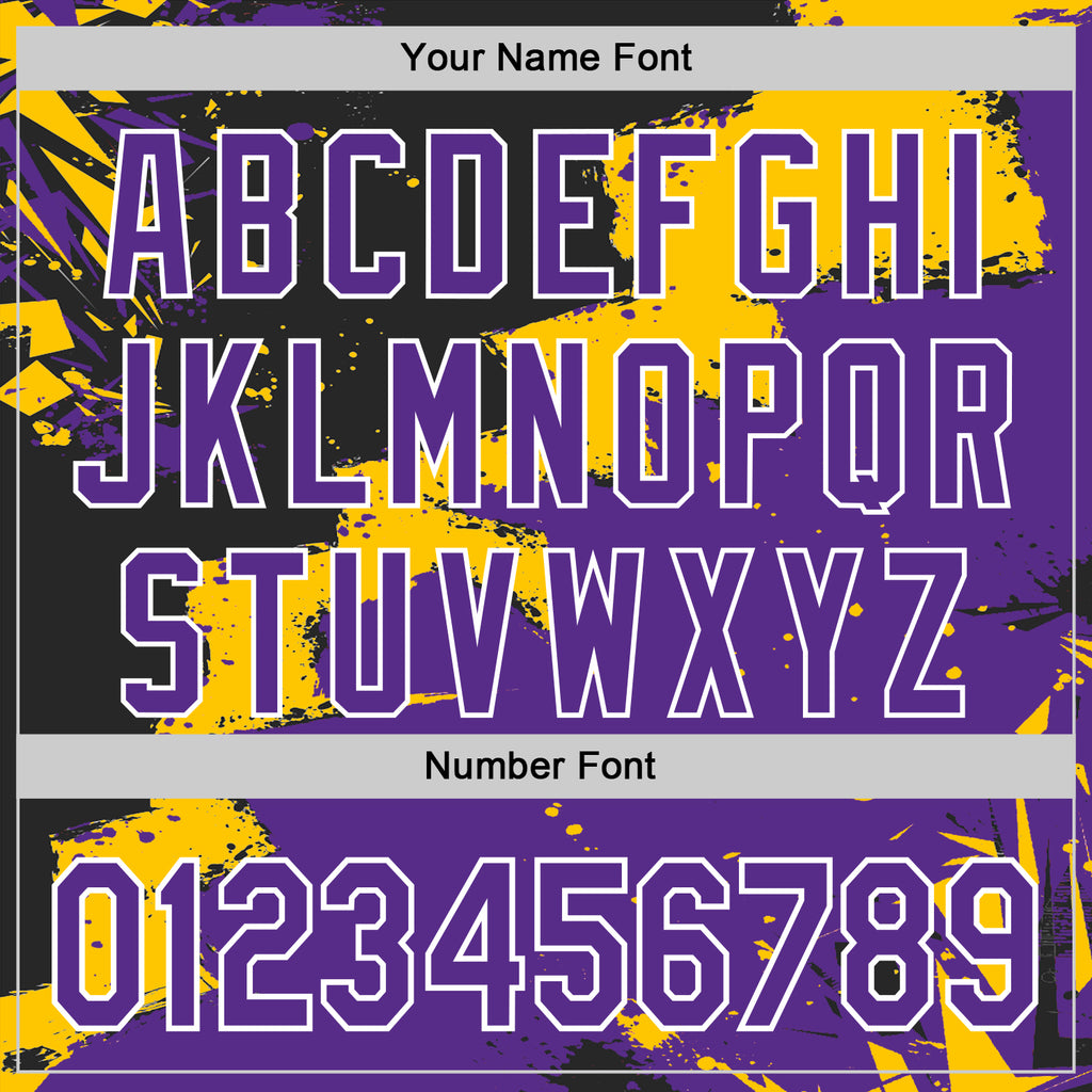 Custom Stitched Black Purple Yellow-White 3D Pattern Design Splash Torn Paper Style Sports Pullover Sweatshirt Hoodie