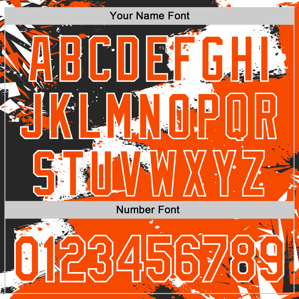 Custom Stitched Black Orange-White 3D Pattern Design Splash Torn Paper Style Sports Pullover Sweatshirt Hoodie