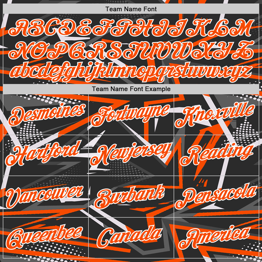 Custom Stitched Black Orange-White 3D Pattern Design Line Sports Pullover Sweatshirt Hoodie