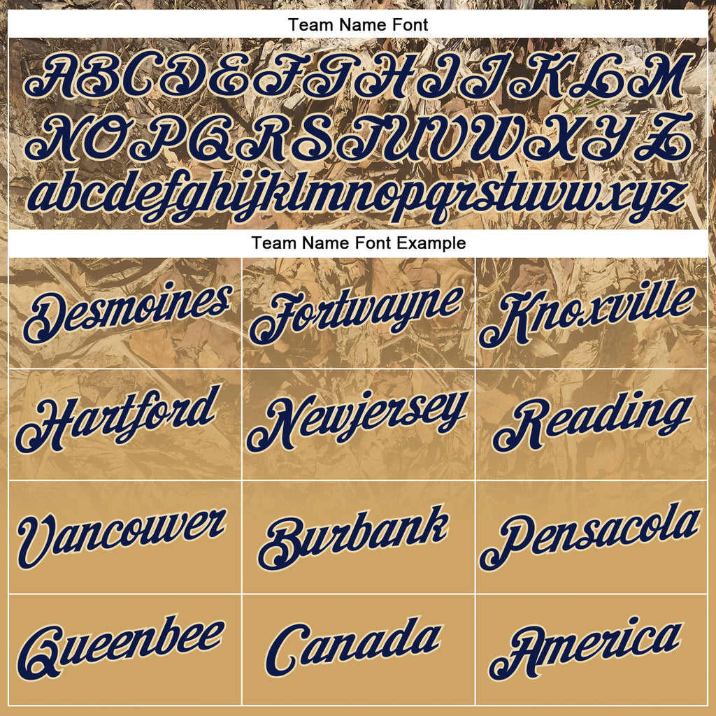 Custom Stitched Old Gold Navy-Cream 3D Pattern Design Tree Camo Gradient Hunting Sports Pullover Sweatshirt Hoodie