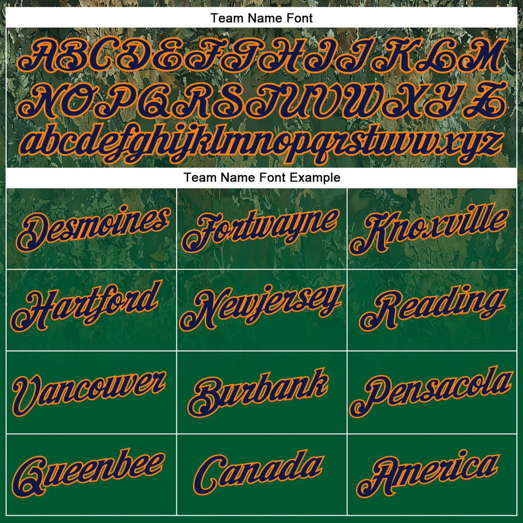 Custom Stitched Green Navy-Bay Orange 3D Pattern Design Tree Camo Gradient Hunting Sports Pullover Sweatshirt Hoodie