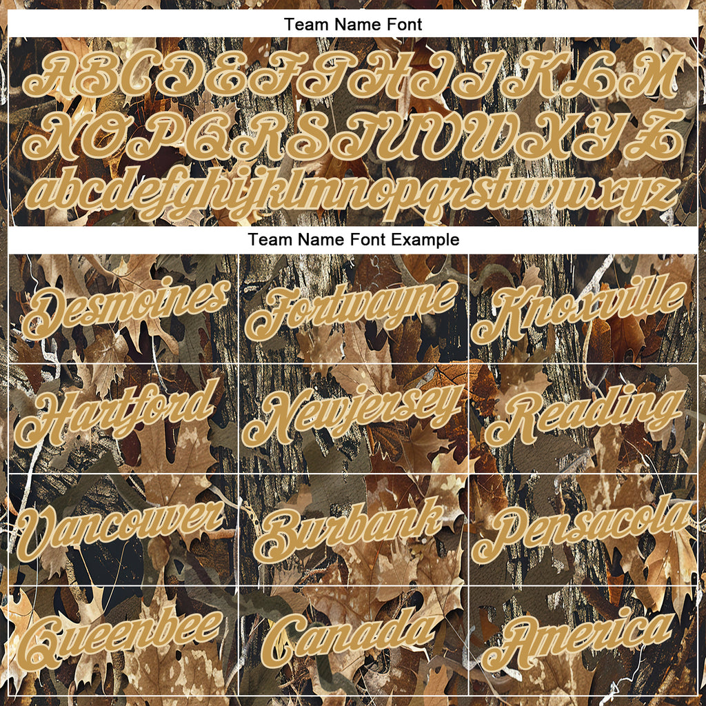 Custom Stitched Olive Old Gold-Cream 3D Pattern Design Tree Camo Hunting Sports Pullover Sweatshirt Salute To Service Hoodie