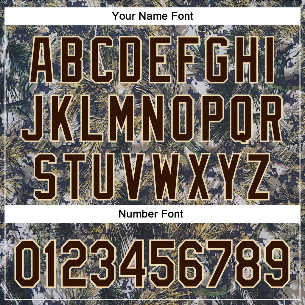 Custom Stitched Olive Brown-Cream 3D Pattern Design Tree Camo Hunting Sports Pullover Sweatshirt Salute To Service Hoodie