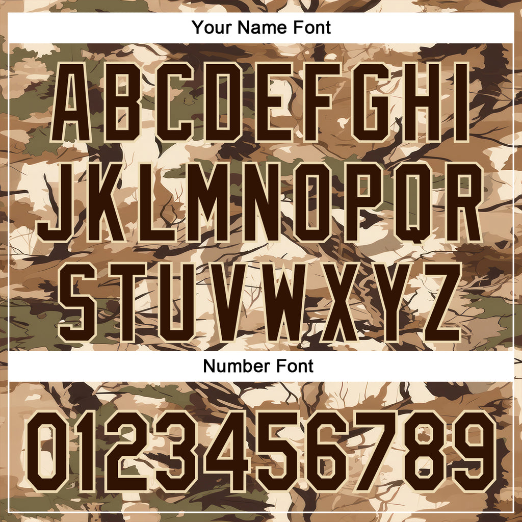 Custom Stitched Olive Brown-Cream 3D Pattern Design Tree Camo Hunting Sports Pullover Sweatshirt Salute To Service Hoodie