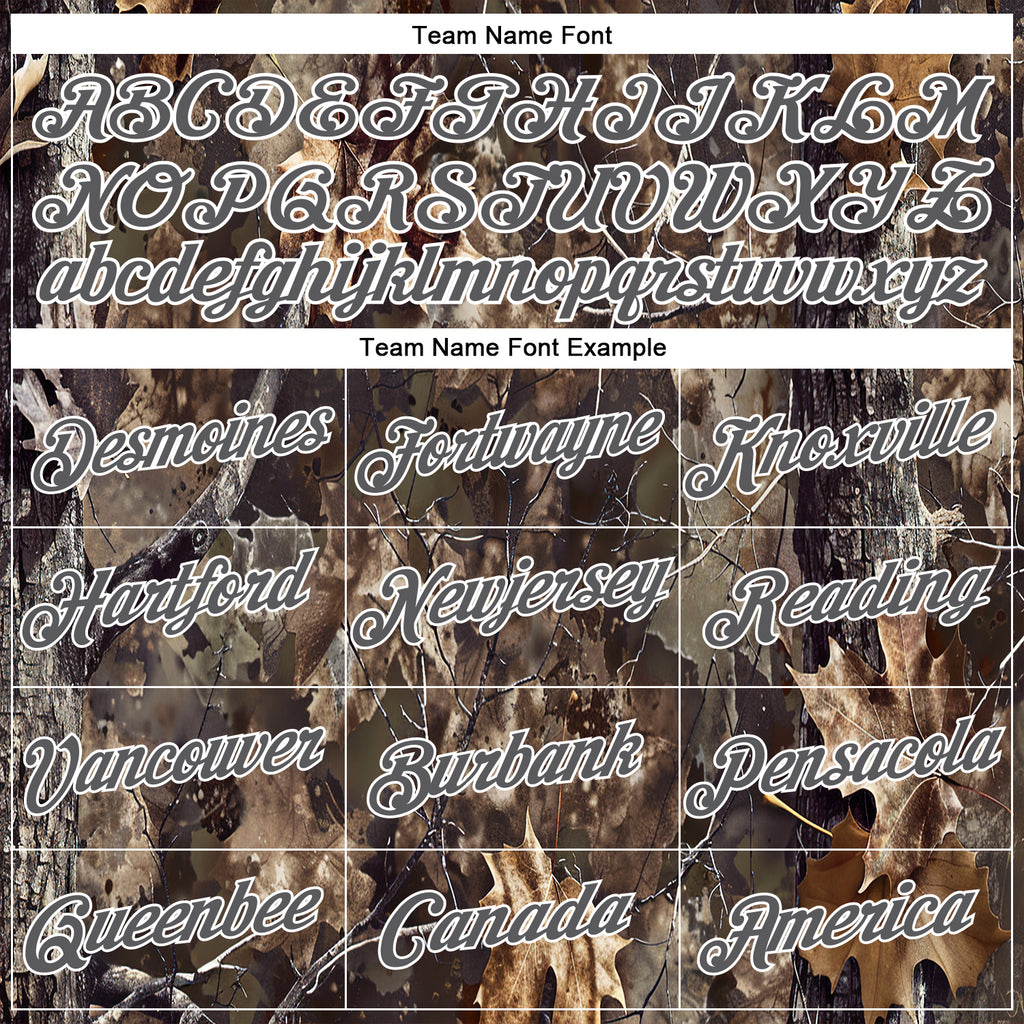 Custom Stitched Olive Steel Gray-White 3D Pattern Design Tree Camo Hunting Sports Pullover Sweatshirt Salute To Service Hoodie