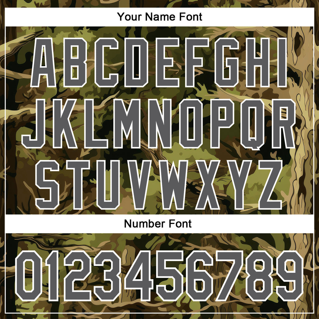 Custom Stitched Olive Steel Gray-White 3D Pattern Design Tree Camo Hunting Sports Pullover Sweatshirt Salute To Service Hoodie