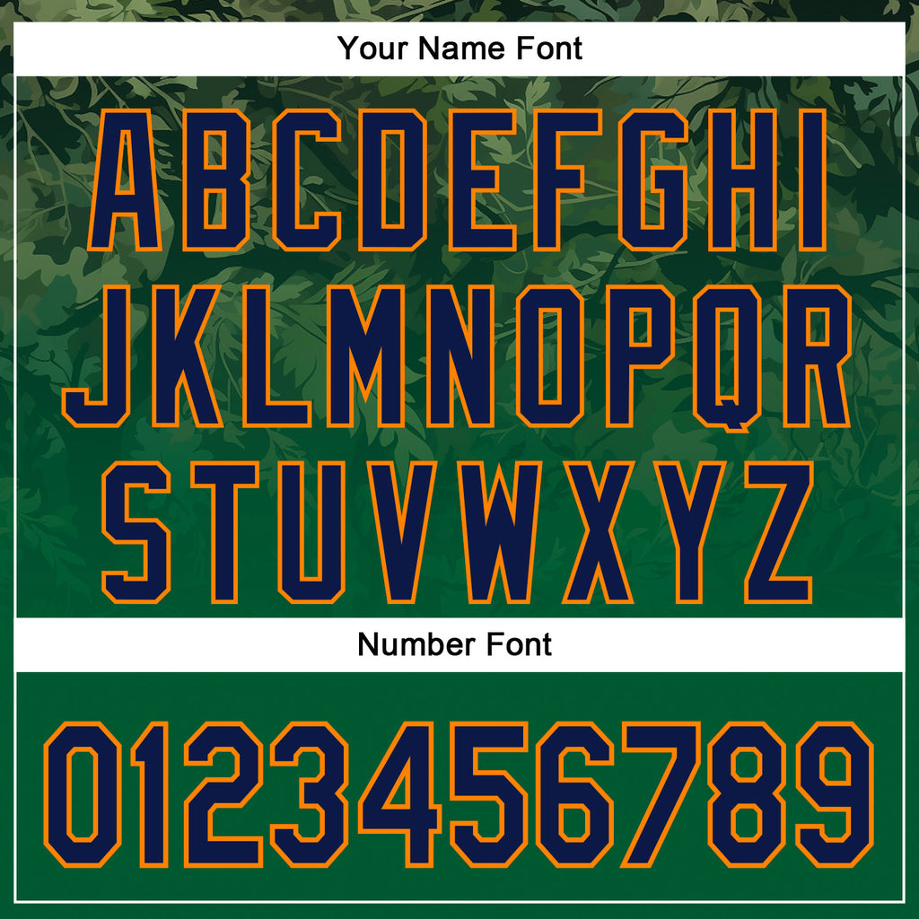 Custom Stitched Green Navy-Bay Orange 3D Pattern Design Tree Camo Gradient Hunting Sports Pullover Sweatshirt Hoodie