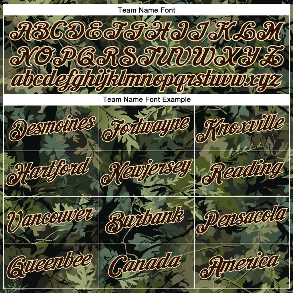 Custom Stitched Olive Brown-Cream 3D Pattern Design Tree Camo Hunting Sports Pullover Sweatshirt Salute To Service Hoodie