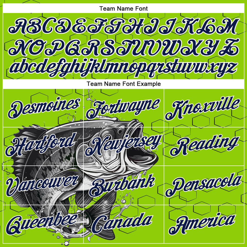 Custom Stitched Neon Green Navy Black-White 3D Pattern Design Sportswear Fishing Pullover Sweatshirt Hoodie