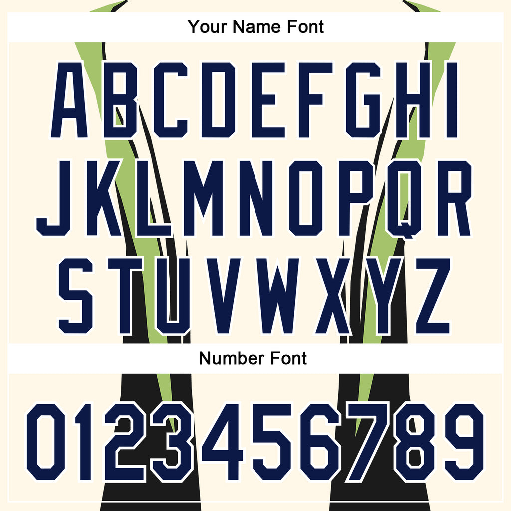 Custom Stitched Cream Navy Black Green-White 3D Pattern Design Sportswear Pullover Sweatshirt Hoodie