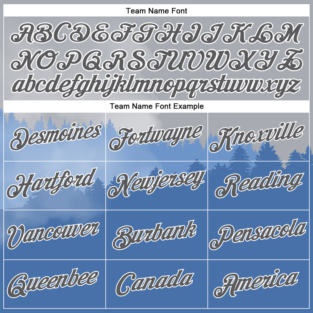 Custom Stitched Gray Steel Gray Blue-White 3D Pattern Design Natural Scenery Sportswear Pullover Sweatshirt Hoodie