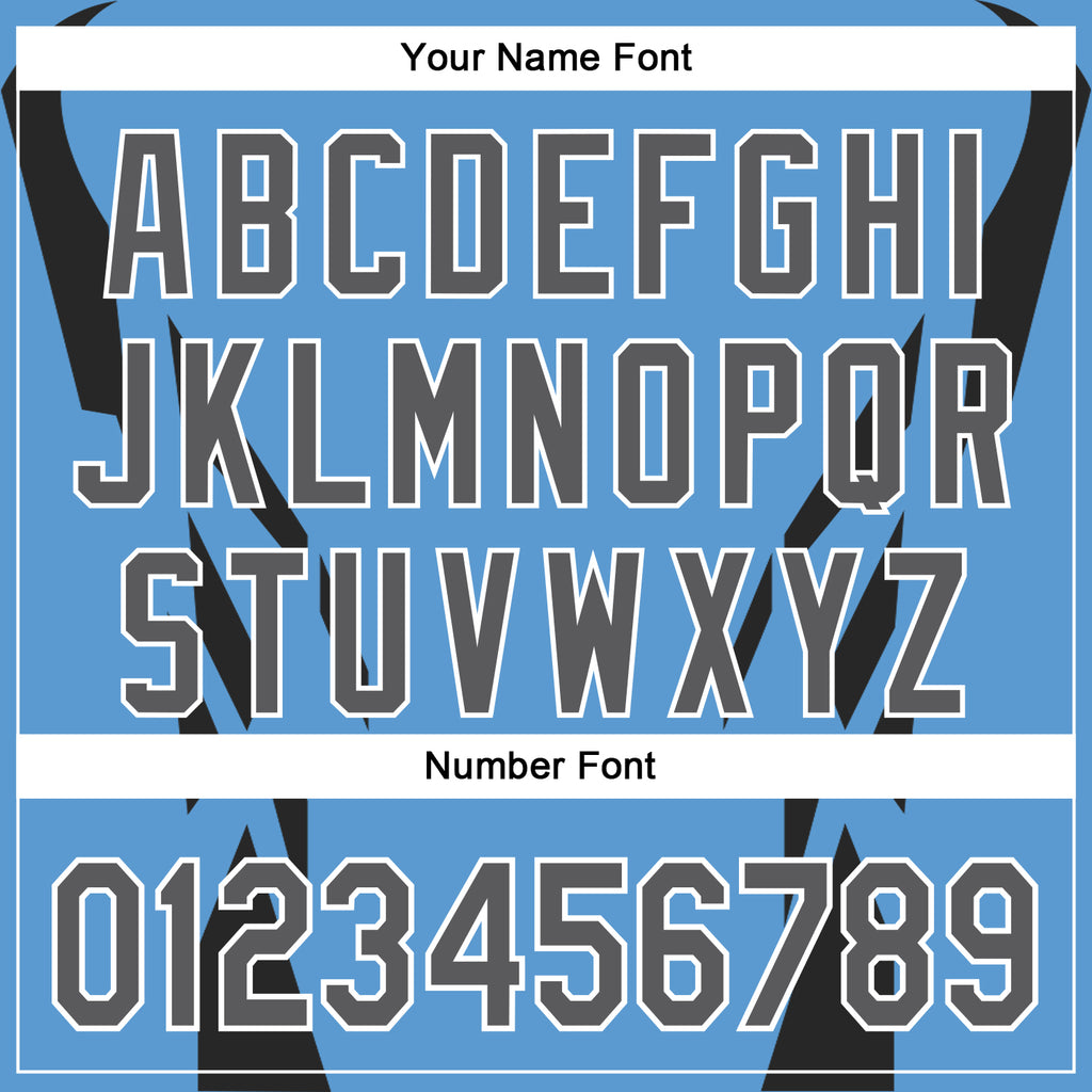 Custom Stitched Powder Blue Steel Gray Black-White 3D Pattern Design Sportswear Pullover Sweatshirt Hoodie